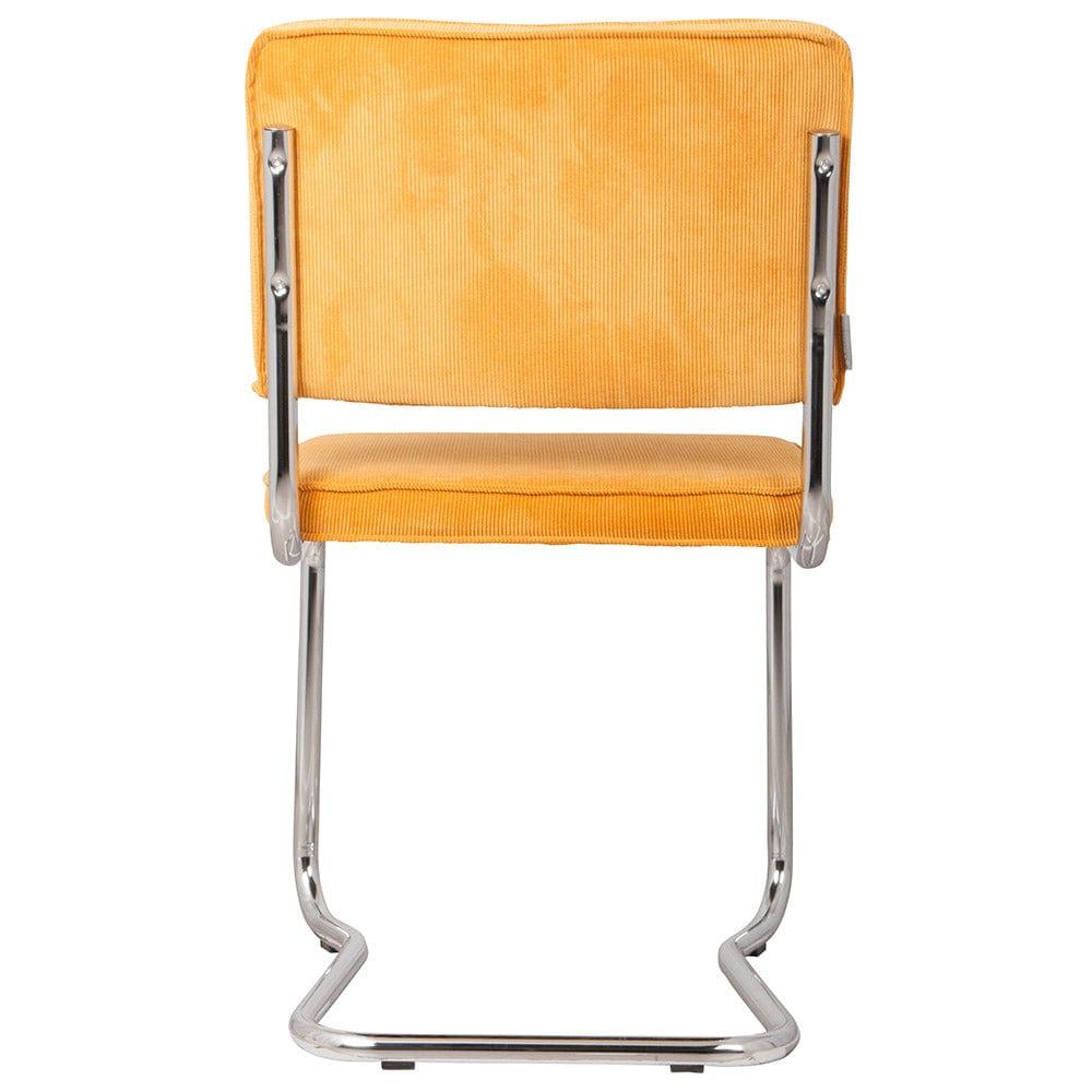 BRAK - Krzesło RIDGE KINK RIB żółte 24A Zuiver Eye on Design