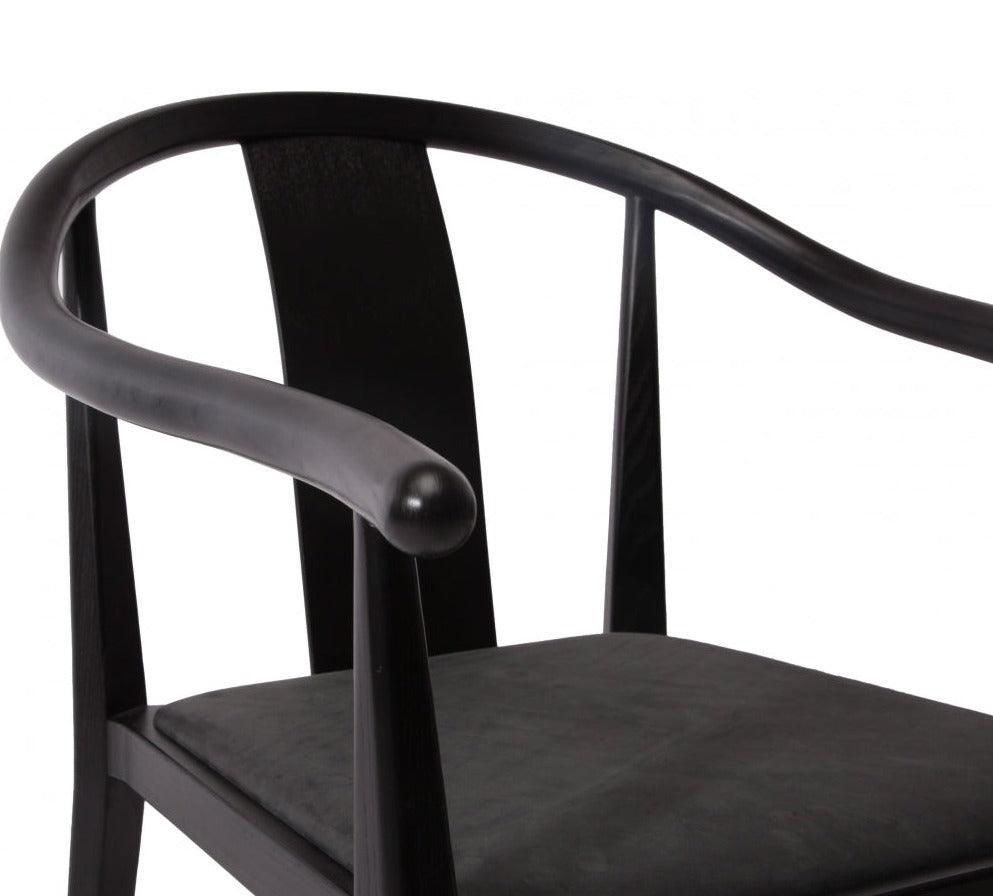 Krzesło SHANGHAI czarny z ekoskórą NORR11 Eye on Design