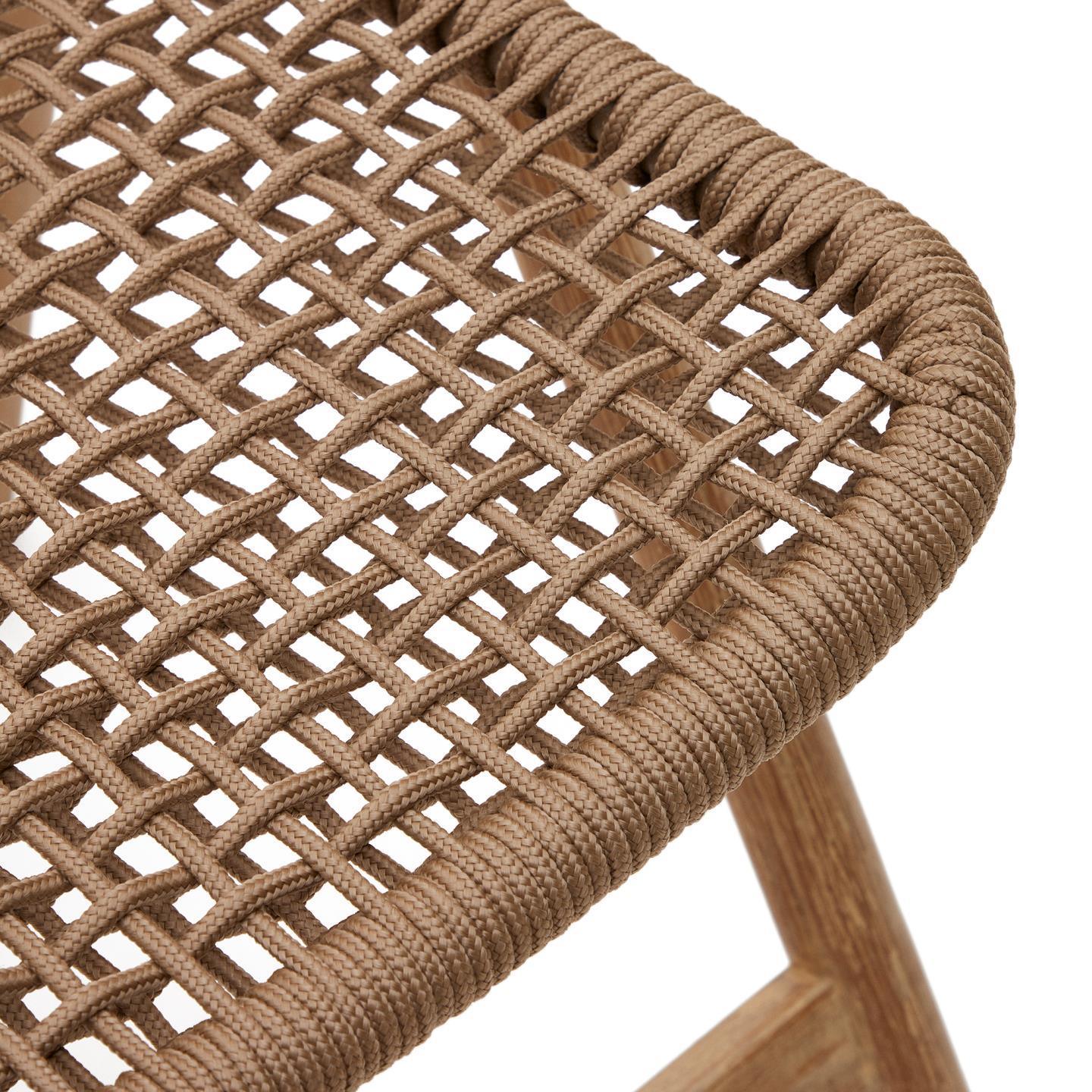 Krzesło składane DANDARA lite drewno akacjowe z beżowym siedziskiem La Forma Eye on Design