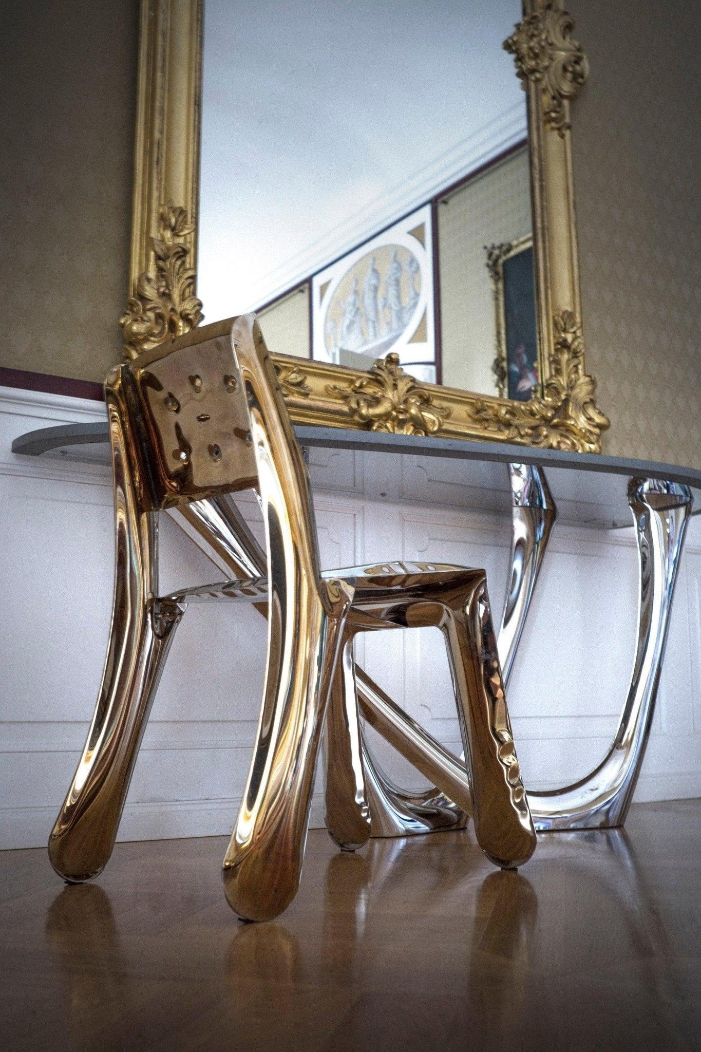Krzesło stalowe CHIPPENSTEEL 0.5 heat złoty Zieta Studio Eye on Design