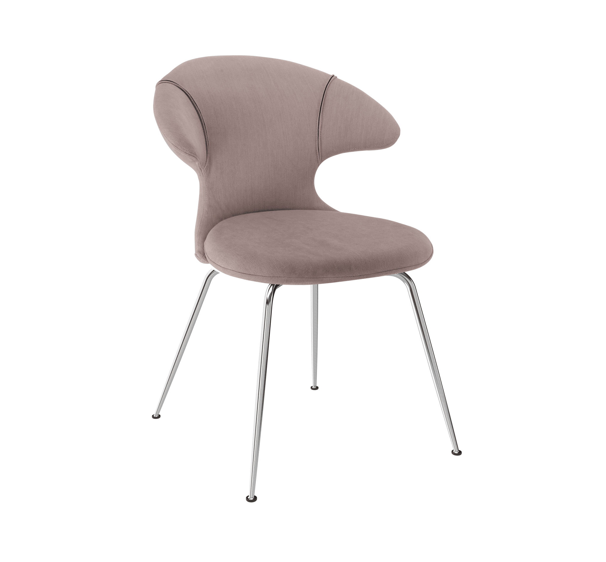 Krzesło TIME FLIES brudny róż ze srebrną podstawą UMAGE Eye on Design