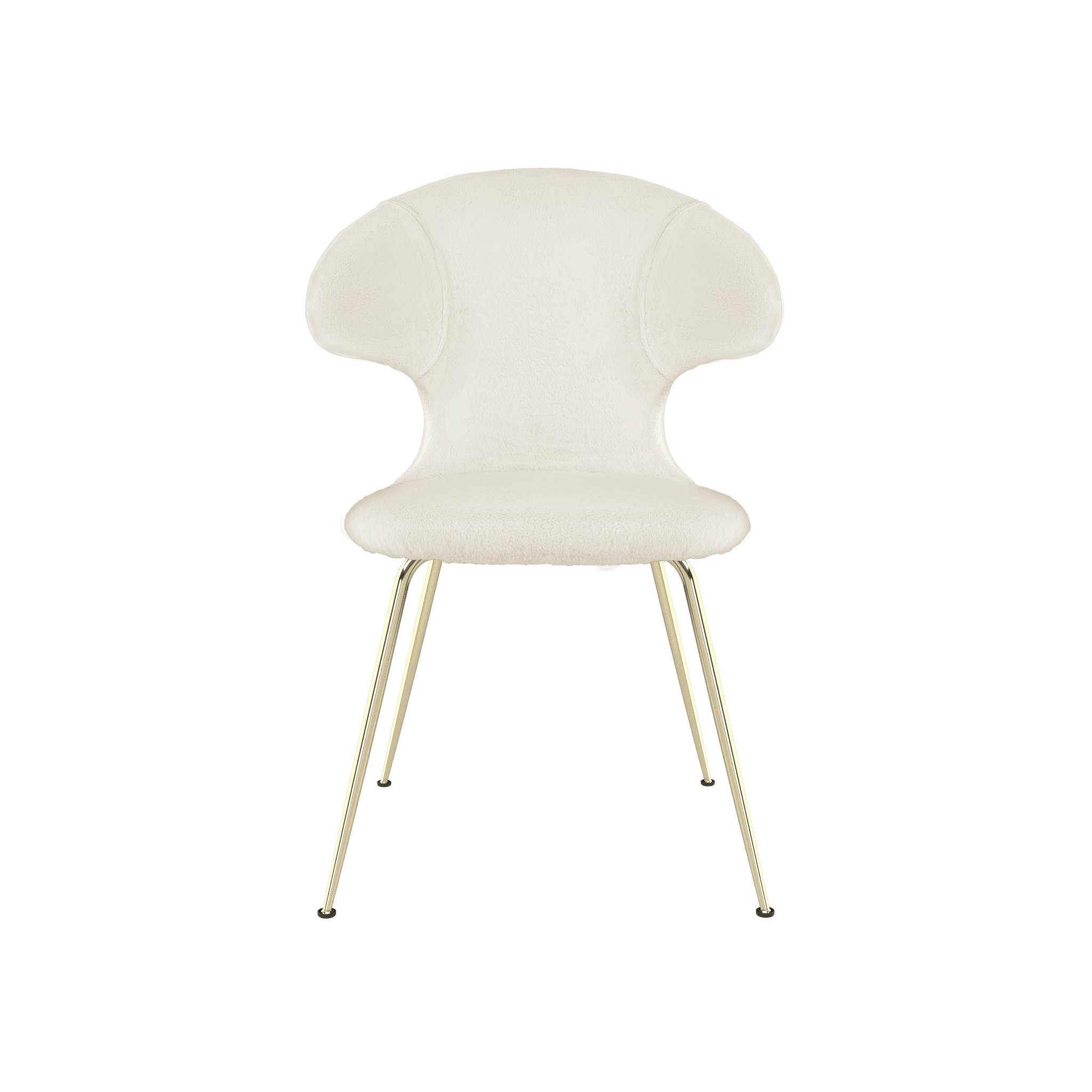 Krzesło TIME FLIES kremowy plusz ze złotą podstawą UMAGE Eye on Design