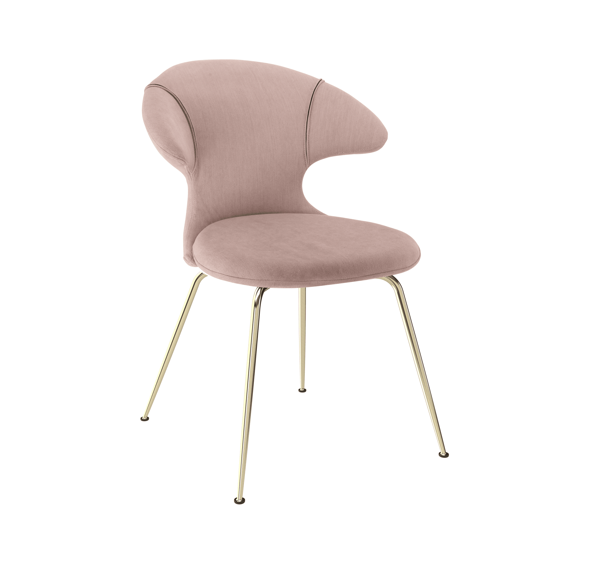 Krzesło TIME FLIES pudrowy róż ze złotą podstawą UMAGE Eye on Design
