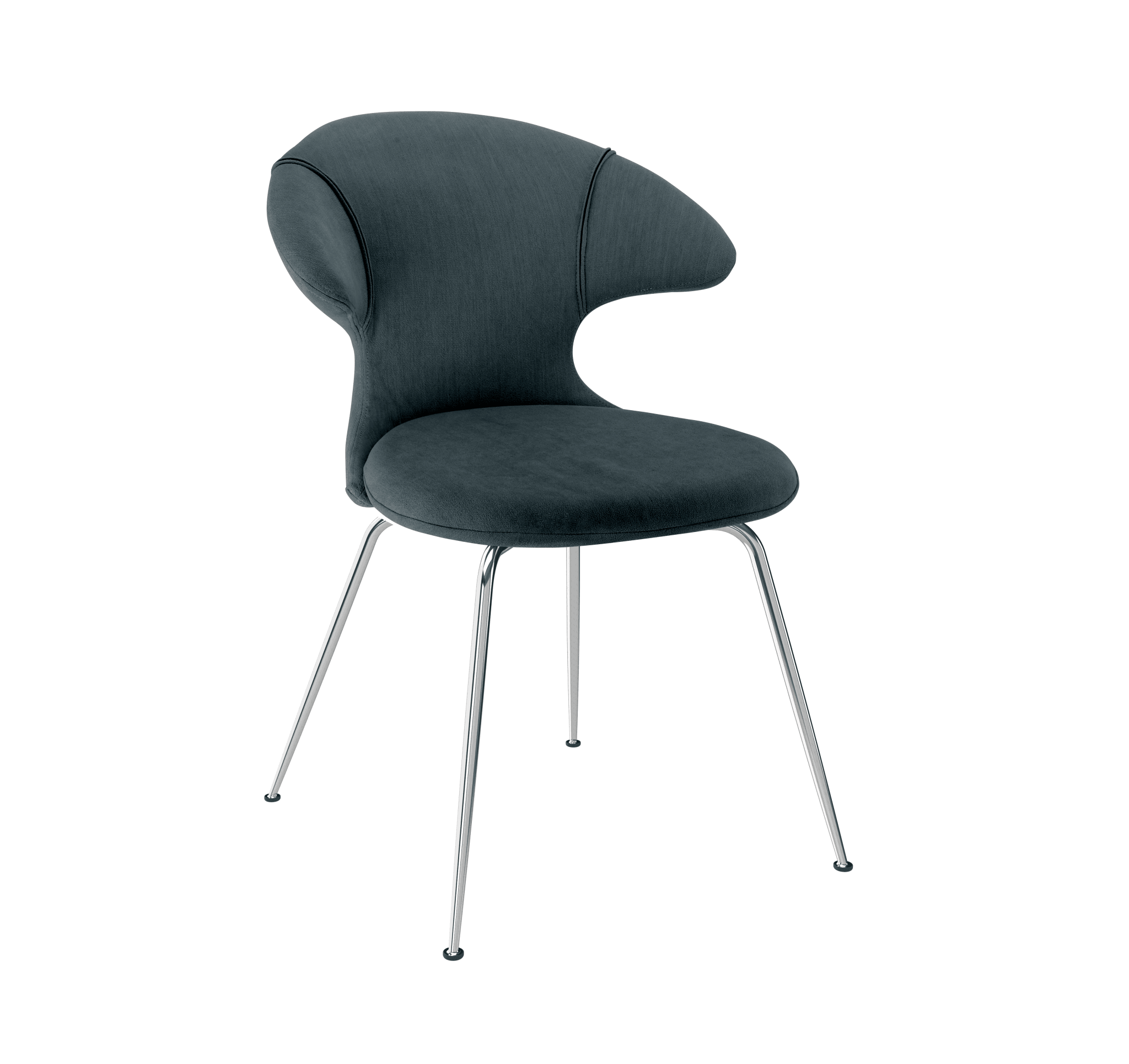 Krzesło TIME FLIES szaroniebieski ze srebrną podstawą UMAGE Eye on Design