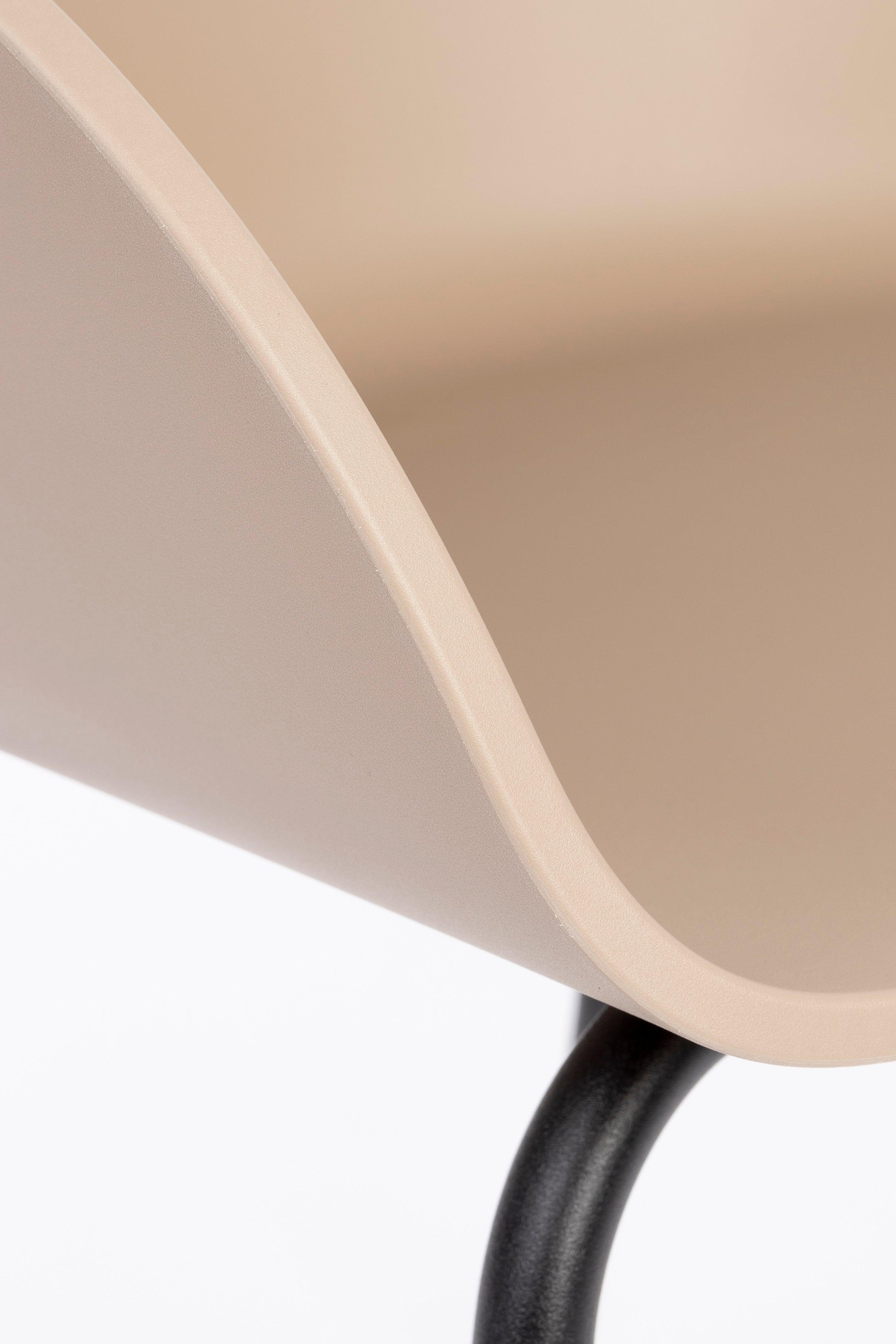 Krzesło VOID beżowy z czarna podstawą Zuiver Eye on Design