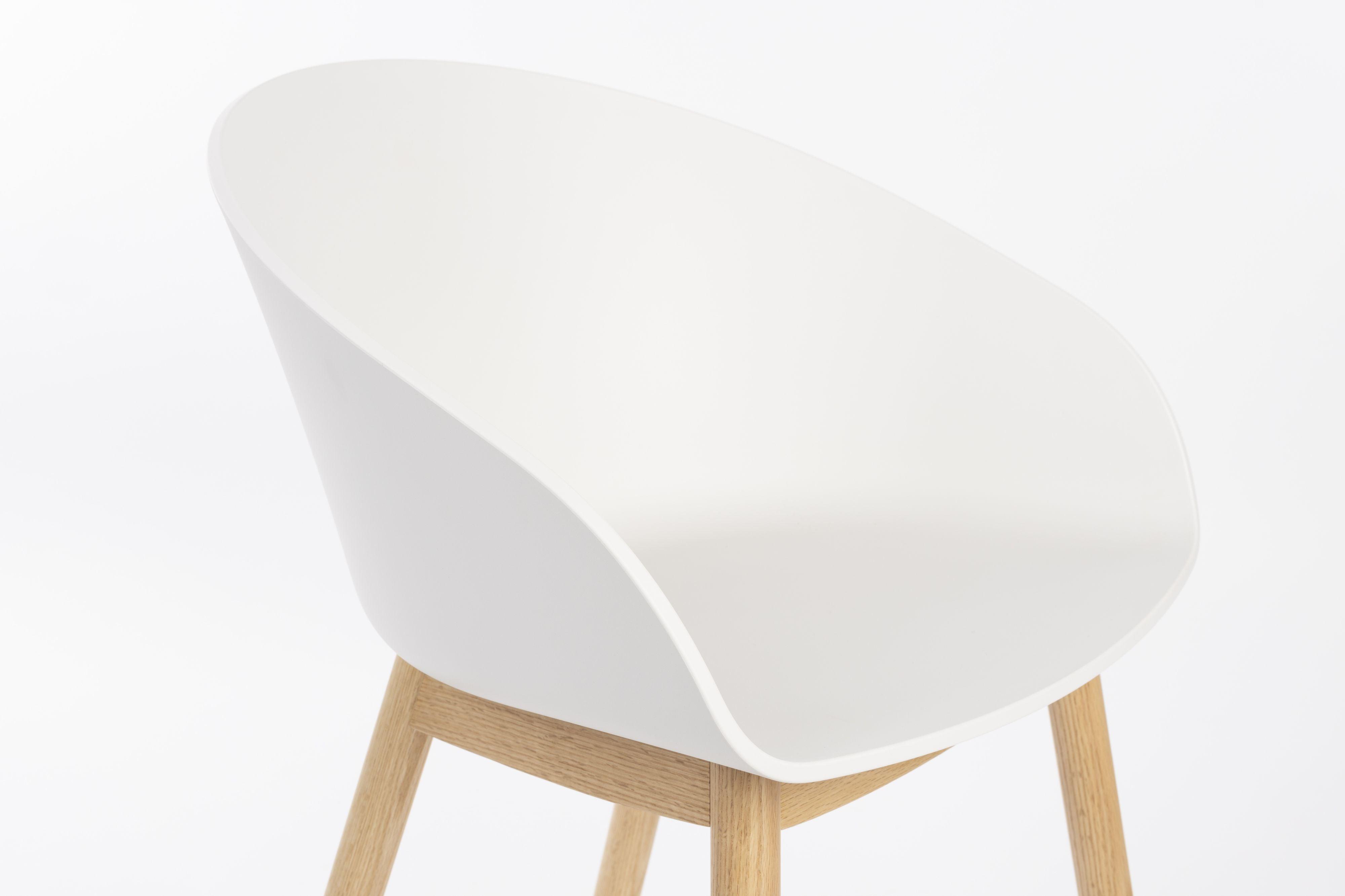 Krzesło VOID biały z drewnianą podstawą Zuiver Eye on Design