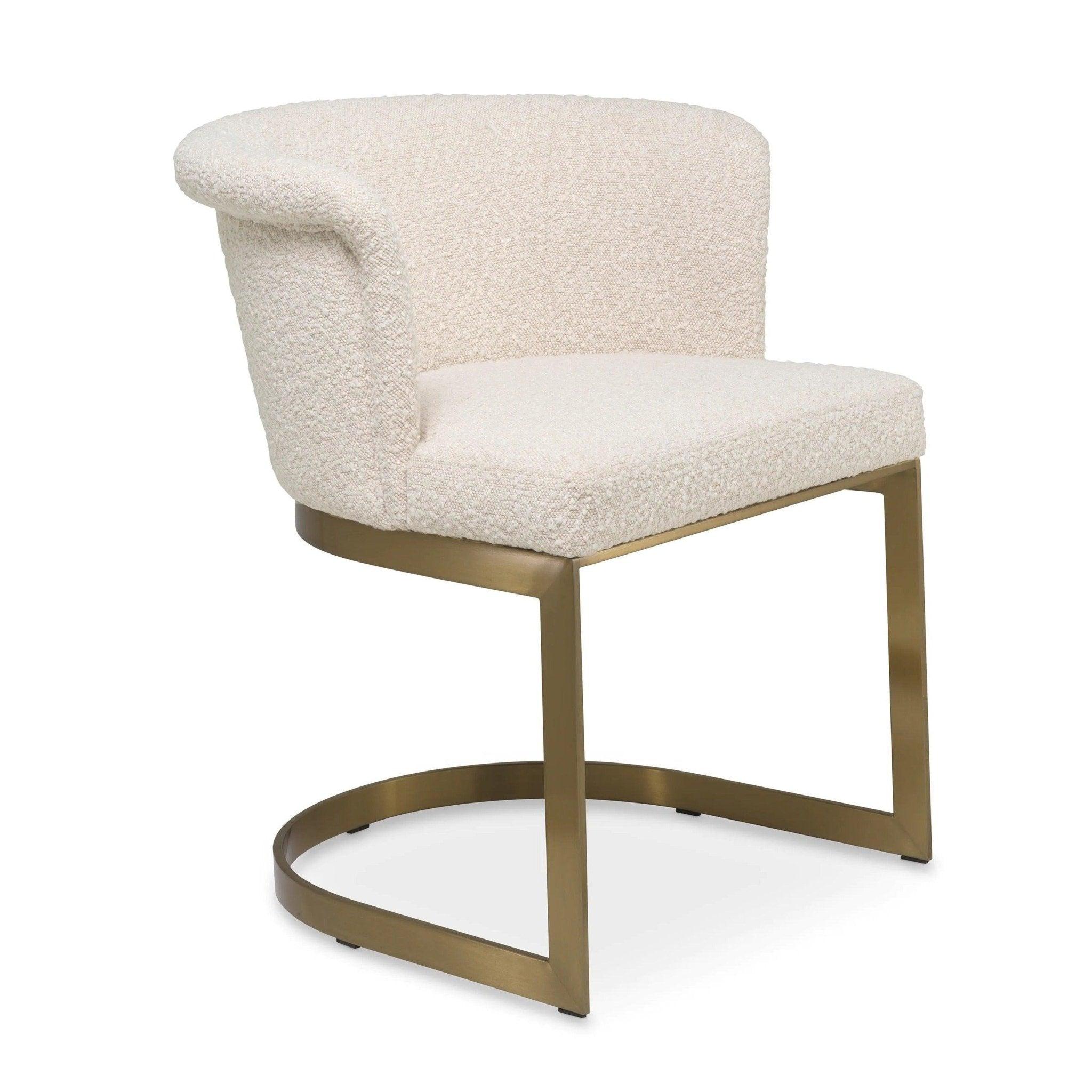 Krzesło w tkaninie boucle BOFINGER kremowy Eichholtz Eye on Design