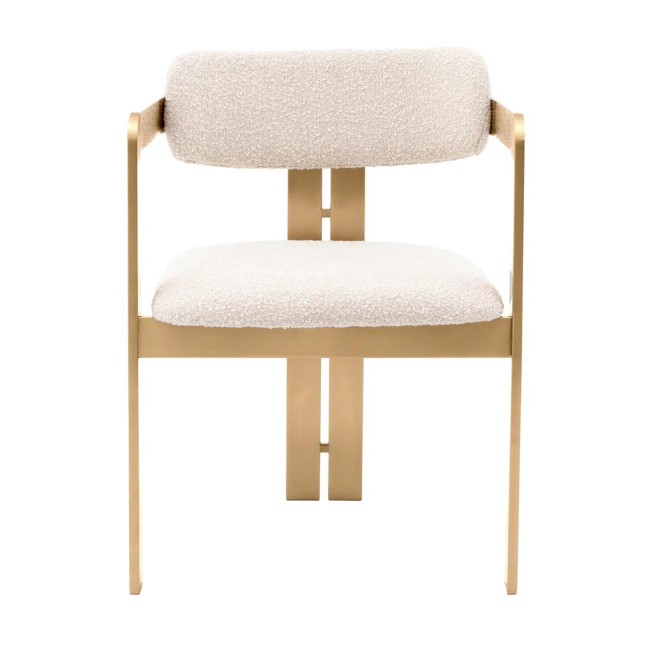 Krzesło w tkaninie boucle DONATO kremowy Eichholtz Eye on Design