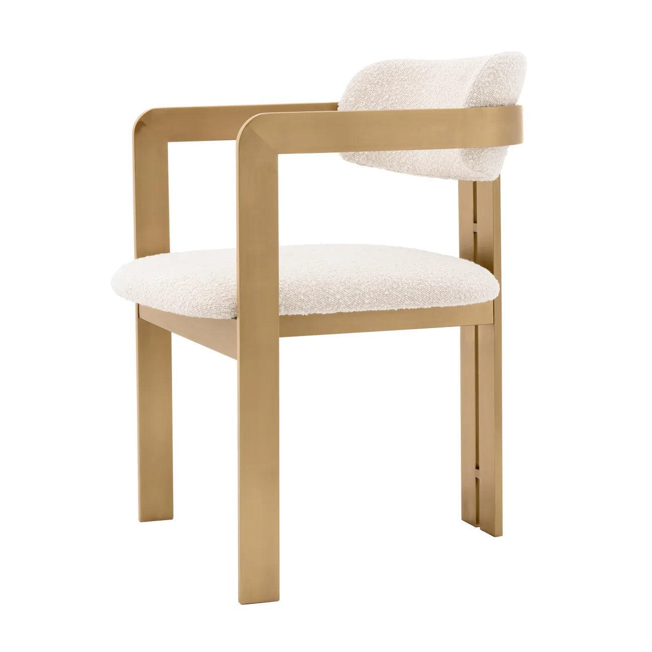 Krzesło w tkaninie boucle DONATO kremowy Eichholtz Eye on Design