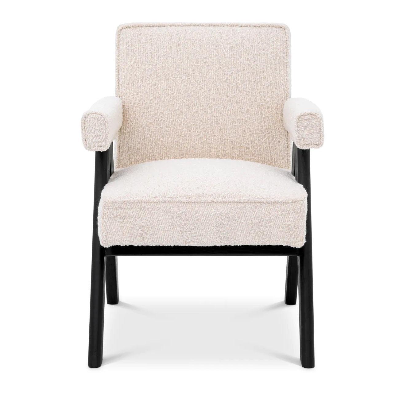 Krzesło w tkaninie boucle GRETA kremowy Eichholtz Eye on Design