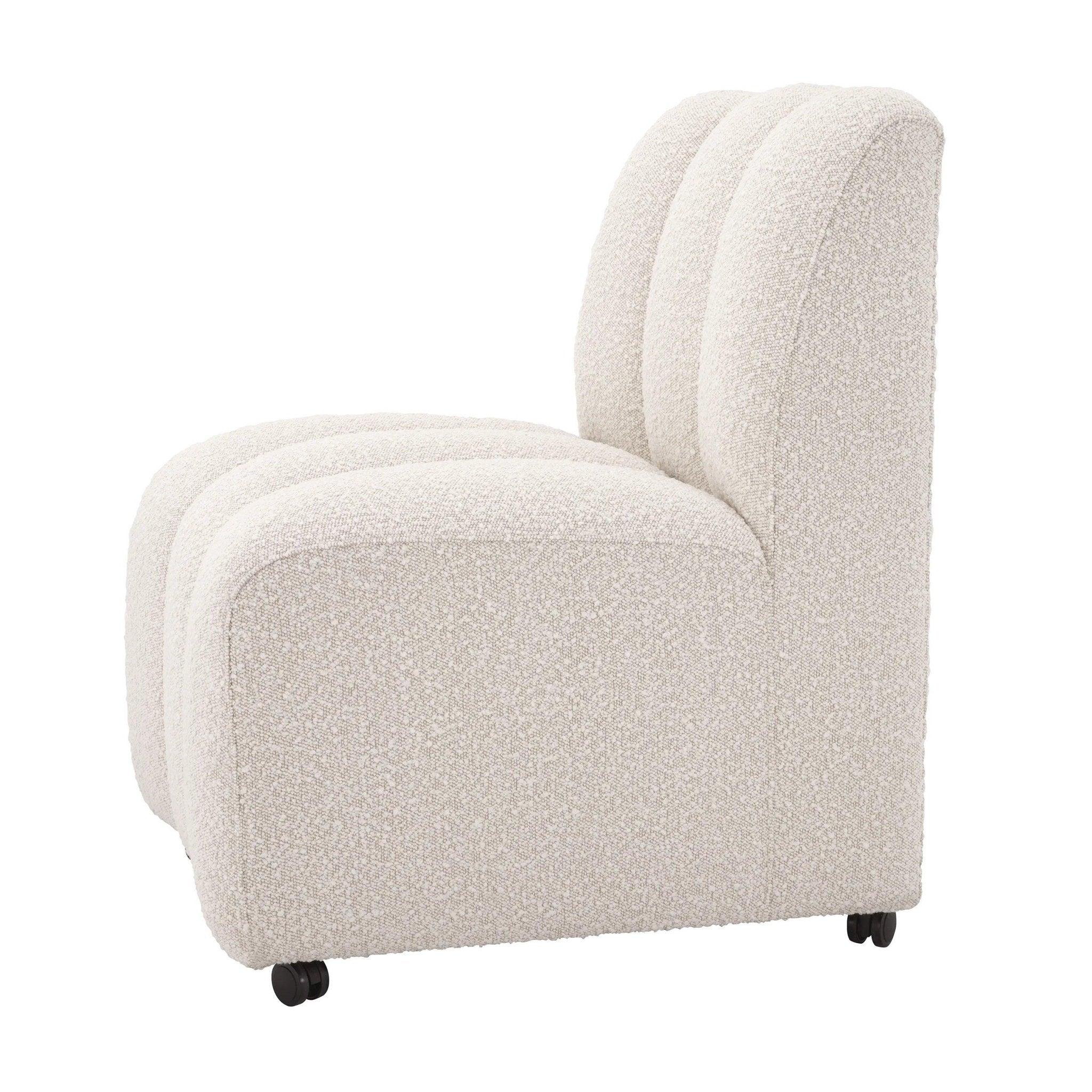 Krzesło w tkaninie boucle KELLY kremowy Eichholtz Eye on Design