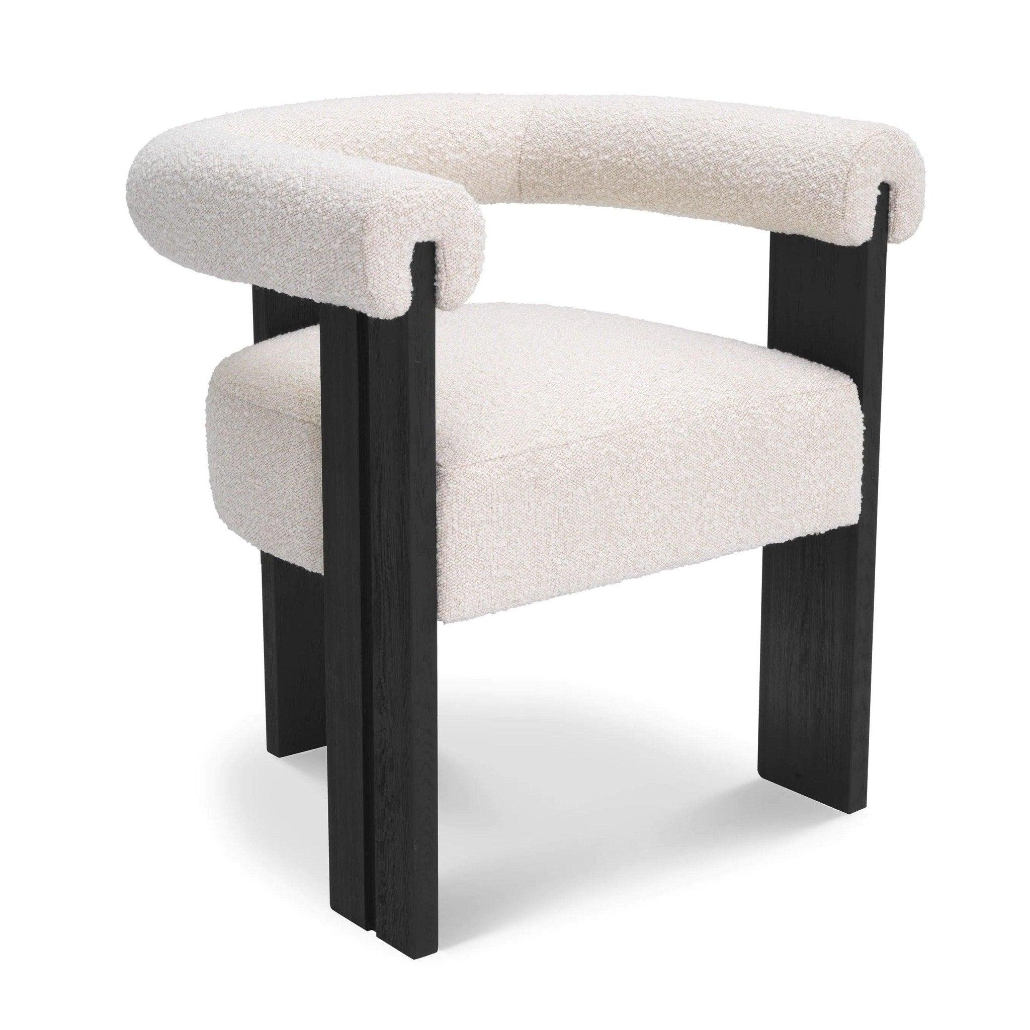 Krzesło w tkaninie boucle PERCY kremowy Eichholtz Eye on Design