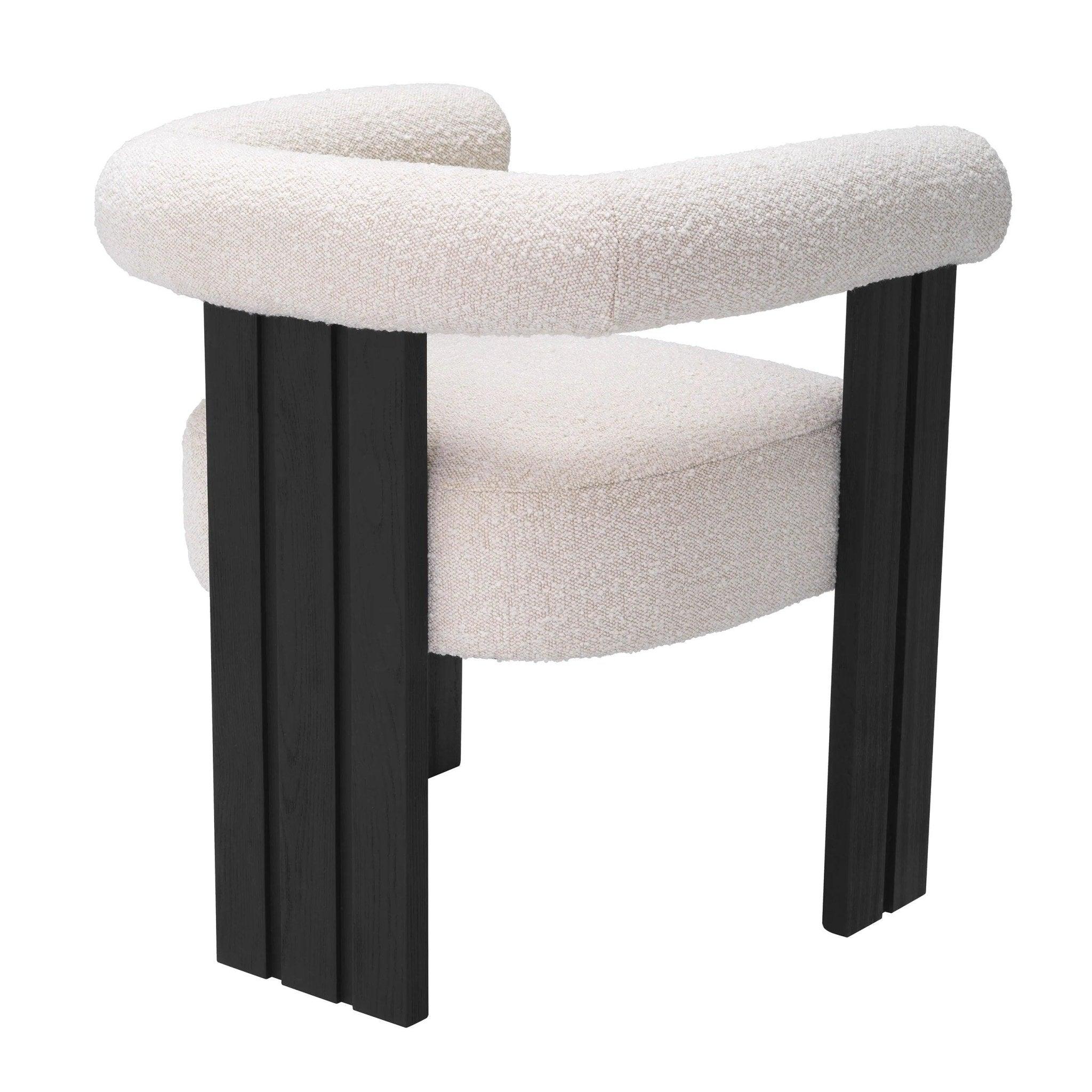 Krzesło w tkaninie boucle PERCY kremowy Eichholtz Eye on Design