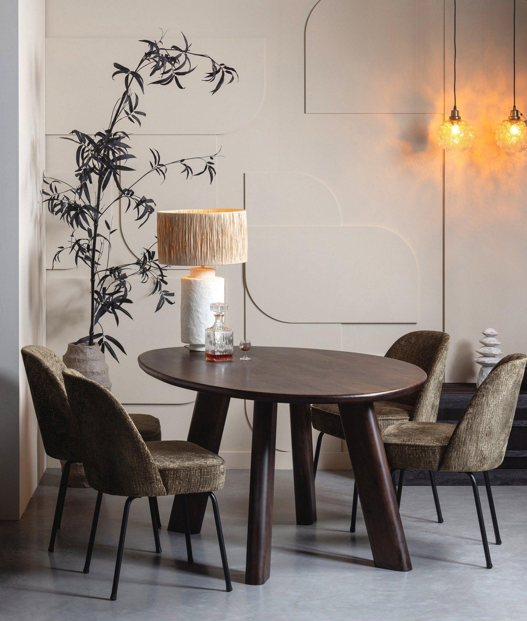 Krzesło welurowy VOGUE STRUCTURE MOUNTAIN szary Be Pure Eye on Design