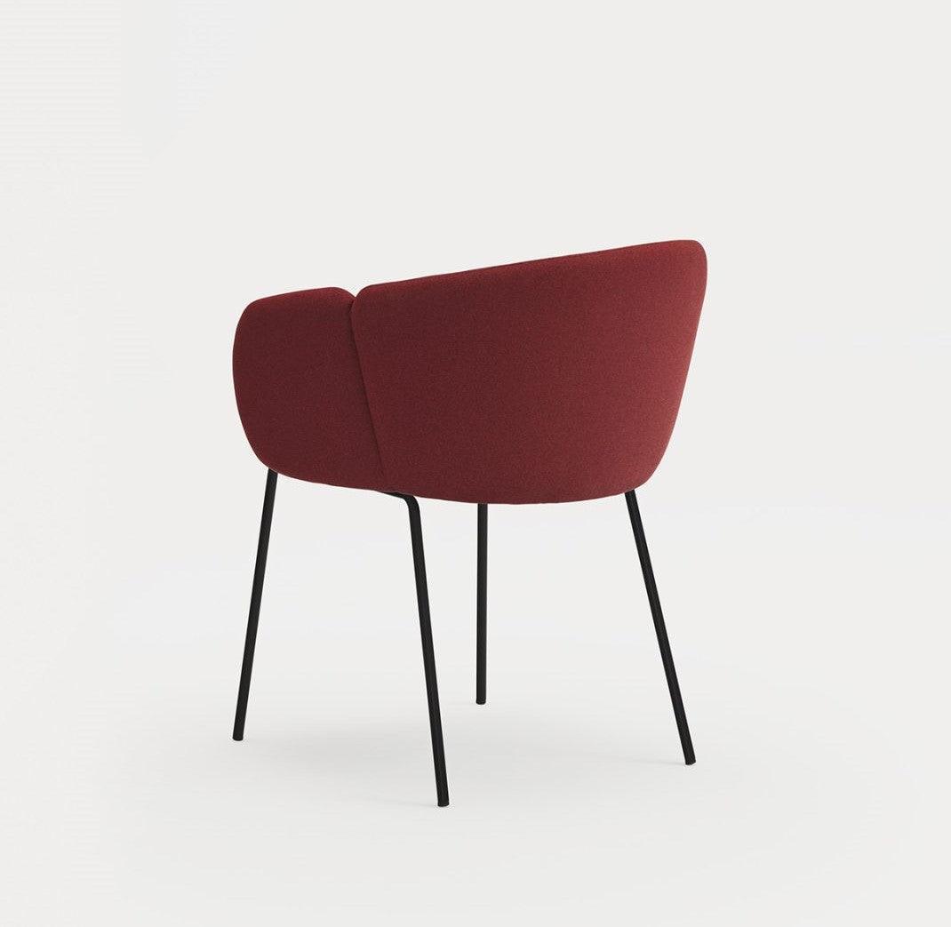 Krzesło z podłokietnikami ADD czerwony Teulat Eye on Design
