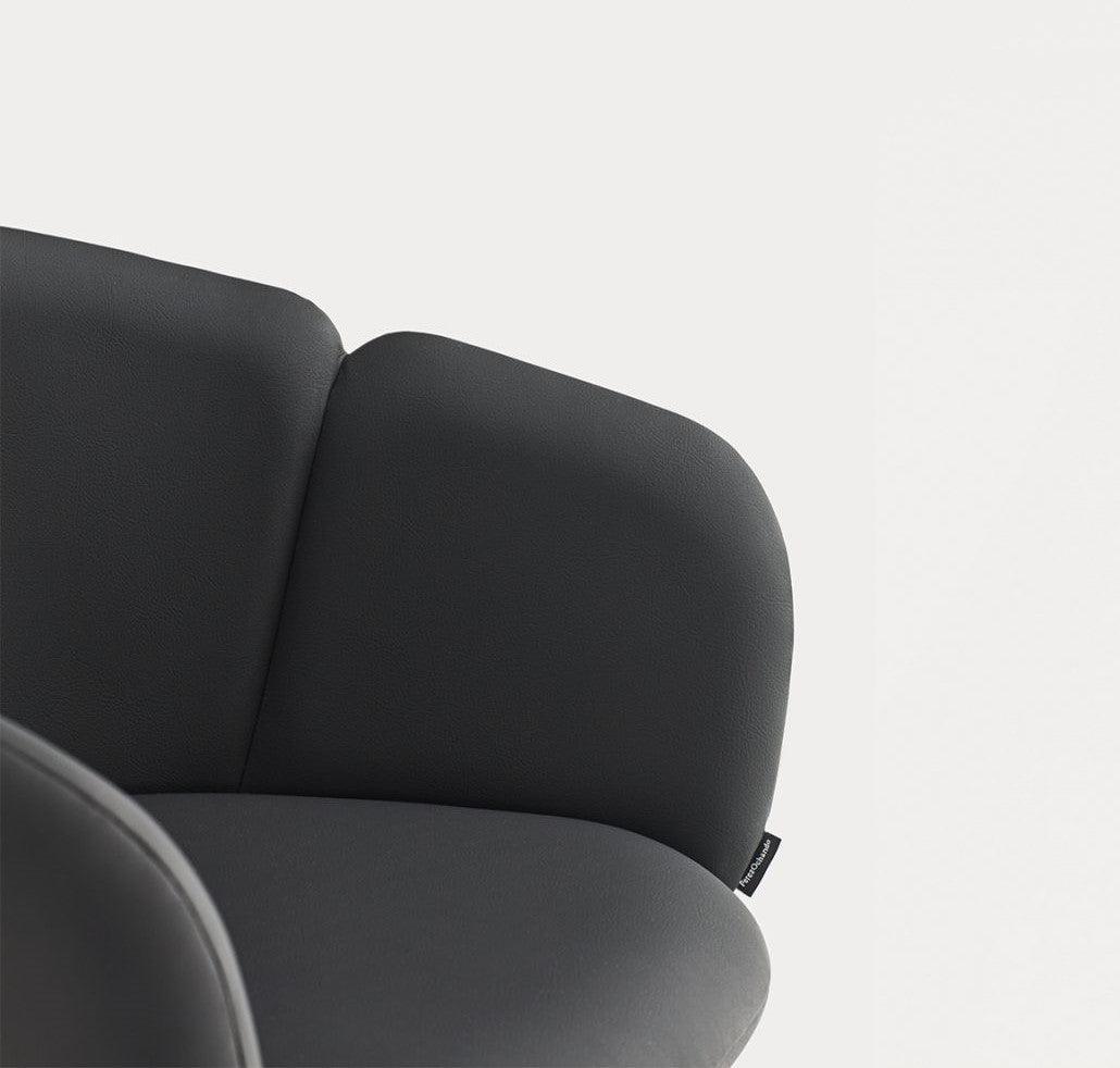 Krzesło z podłokietnikami ADD ekoskóra czarna Teulat Eye on Design