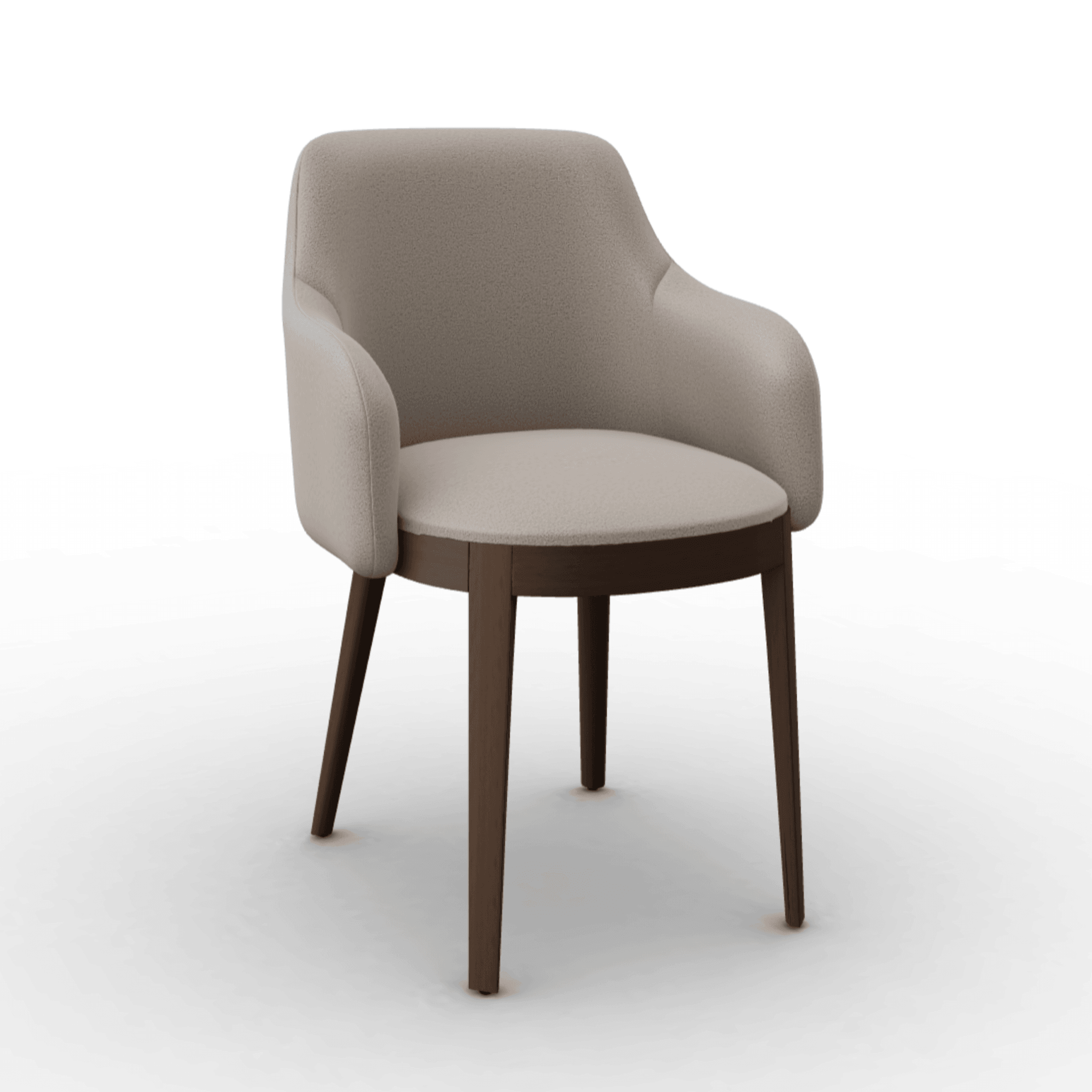 Krzesło z podłokietnikami ADÈL boucle beżowy Calligaris ciemnobrązowa Eye on Design