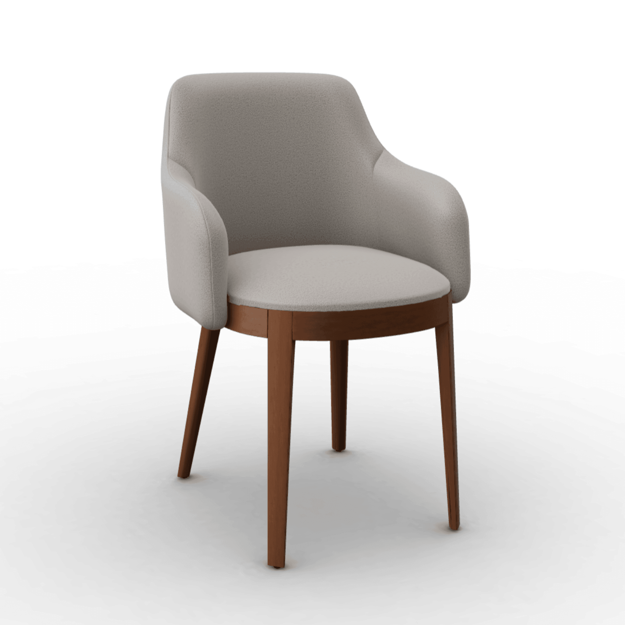 Krzesło z podłokietnikami ADÈL boucle taupe Calligaris orzech włoski Eye on Design