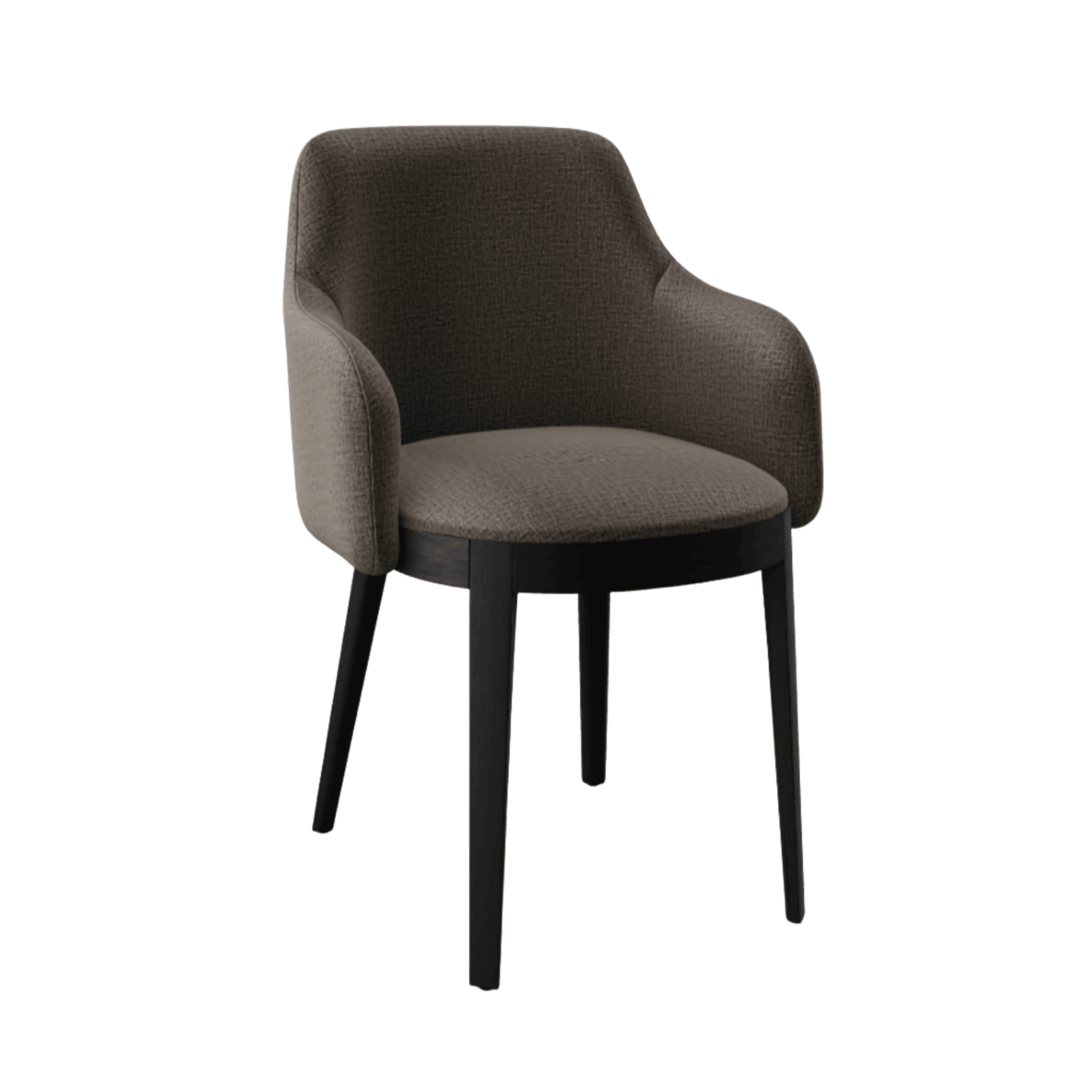 Krzesło z podłokietnikami ADÈL melanż szary Calligaris matowa czerń Eye on Design
