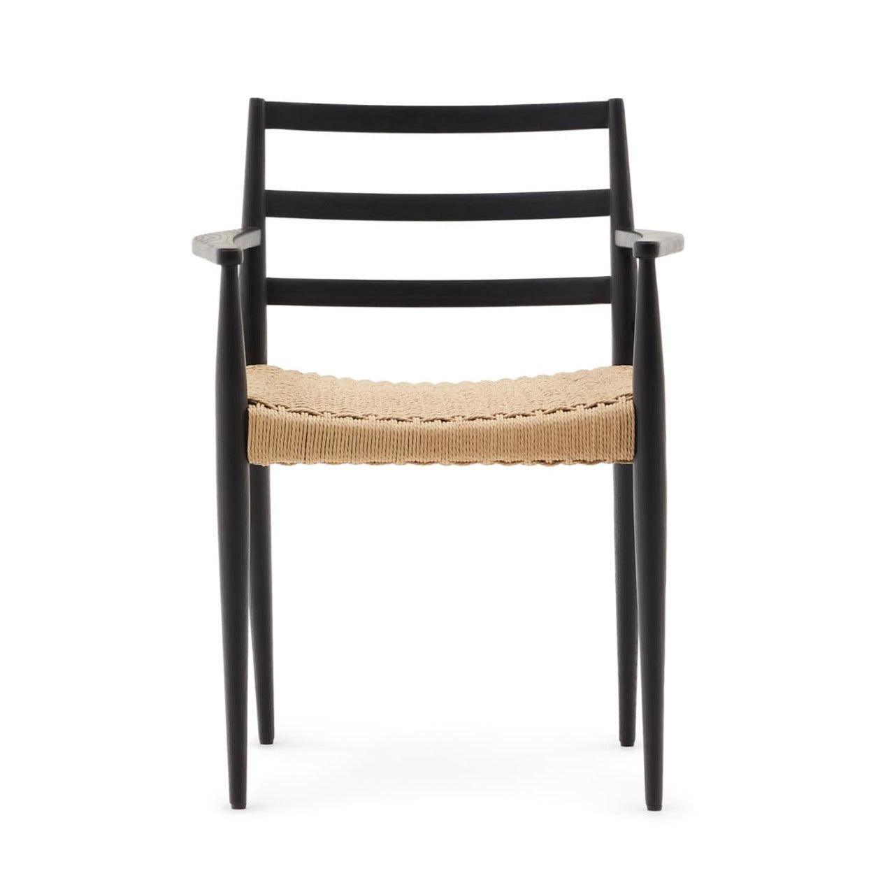 Krzesło z podłokietnikami ANALY czarne drewno dębowe La Forma Eye on Design