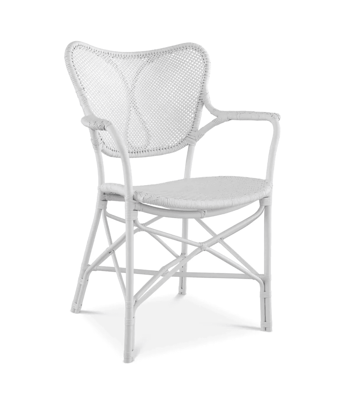 Krzesło z podłokietnikami COLONY biały rattan Eichholtz Eye on Design
