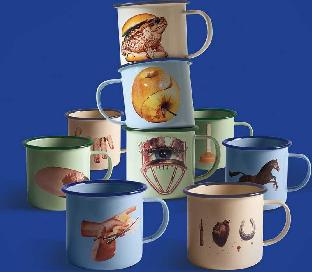 Kubek emaliowany HORSE niebieski Seletti Eye on Design