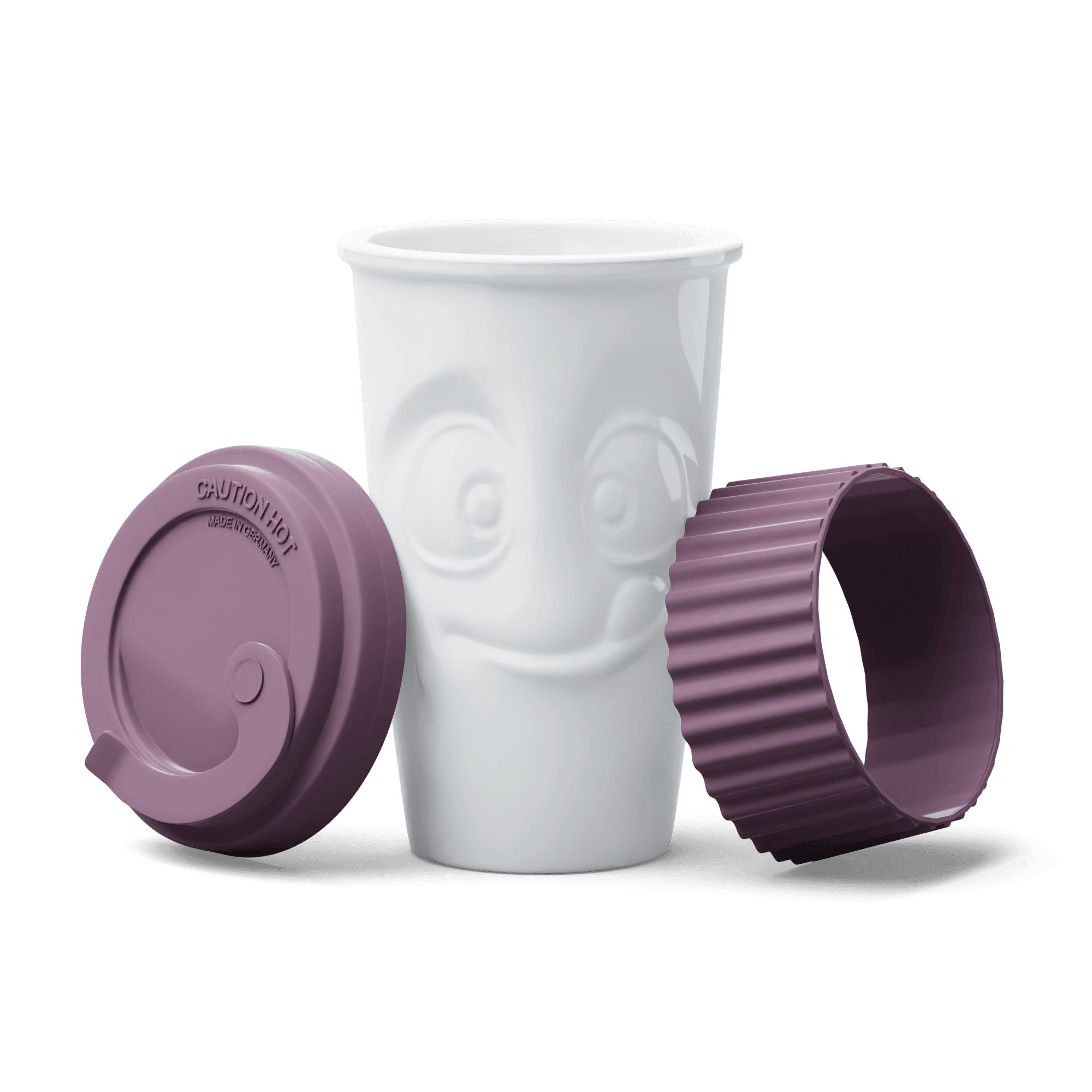 Kubek z pokrywką TASTY amarantowy 58products Eye on Design