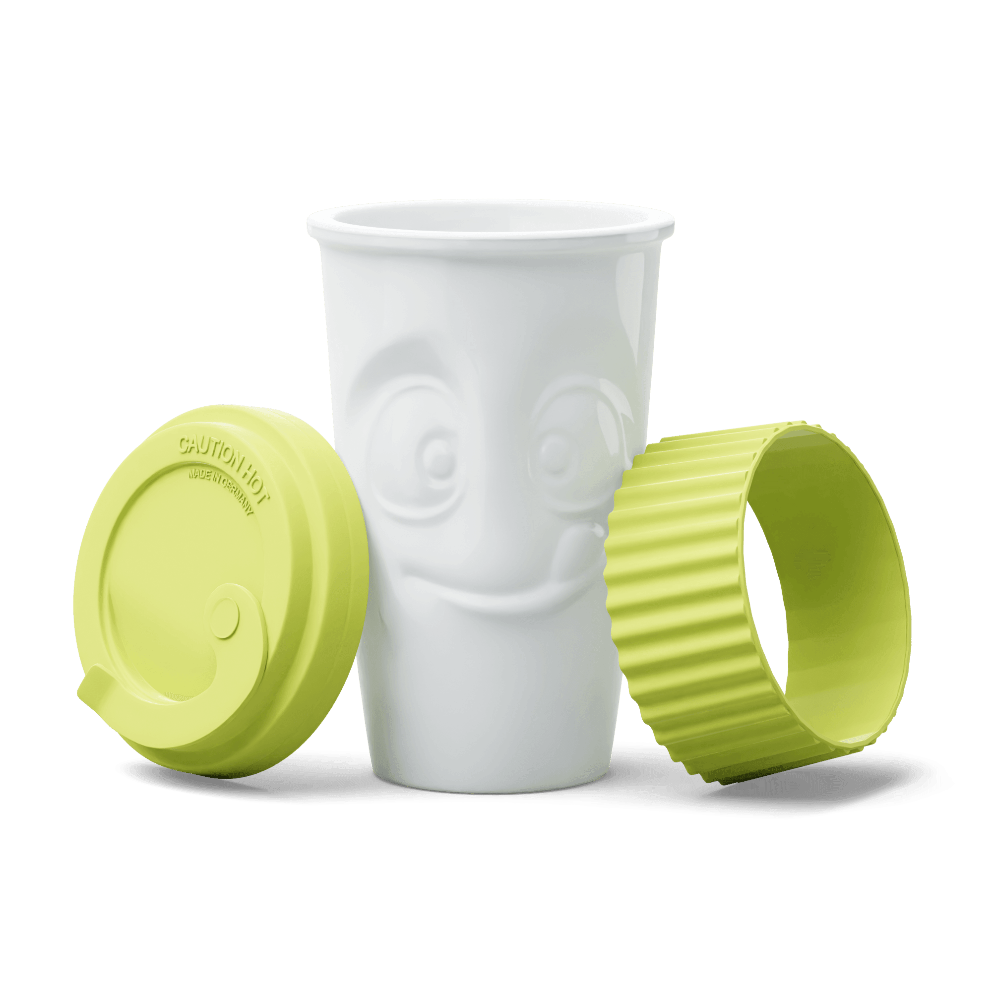 Kubek z pokrywką TASTY limonkowy 58products Eye on Design