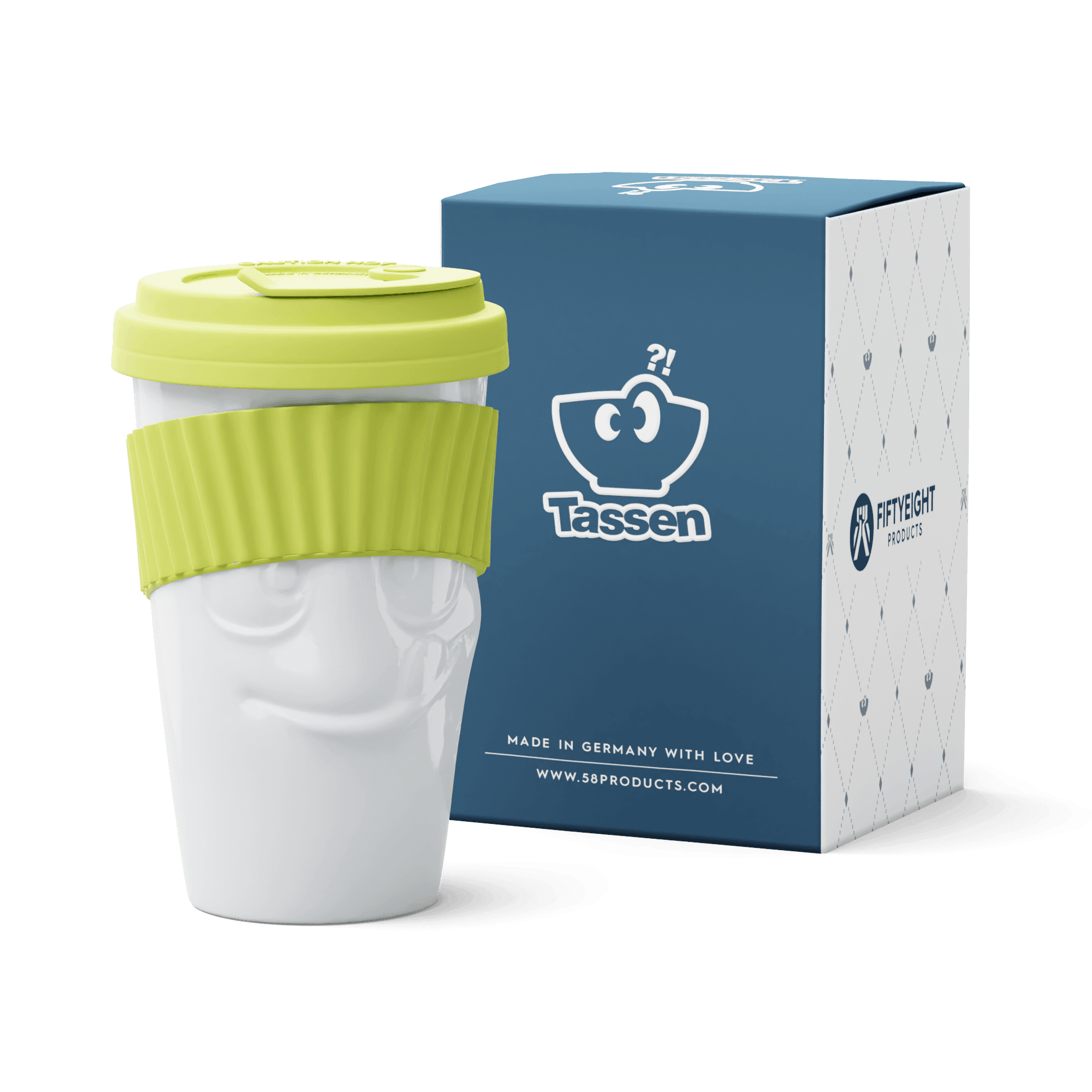 Kubek z pokrywką TASTY limonkowy 58products Eye on Design