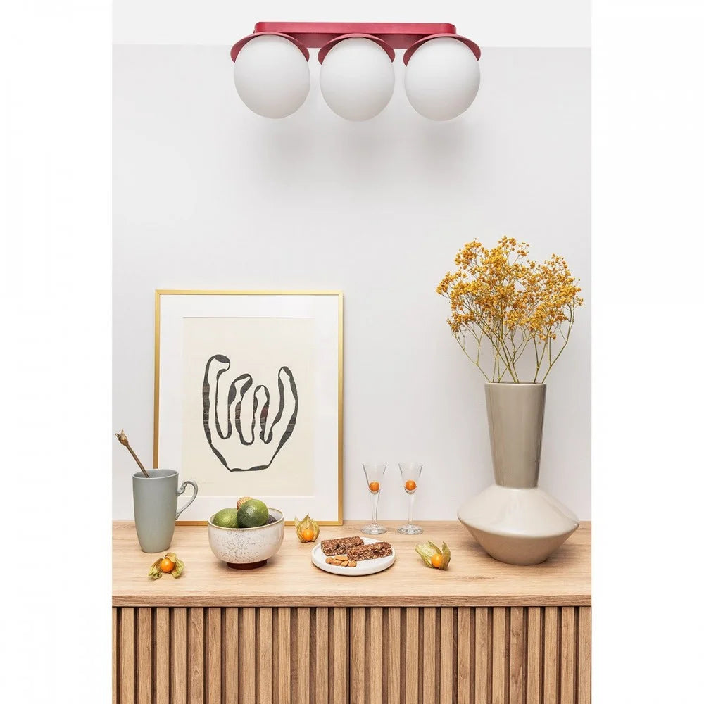 KUUL TRIO ceiling lamp burgundy