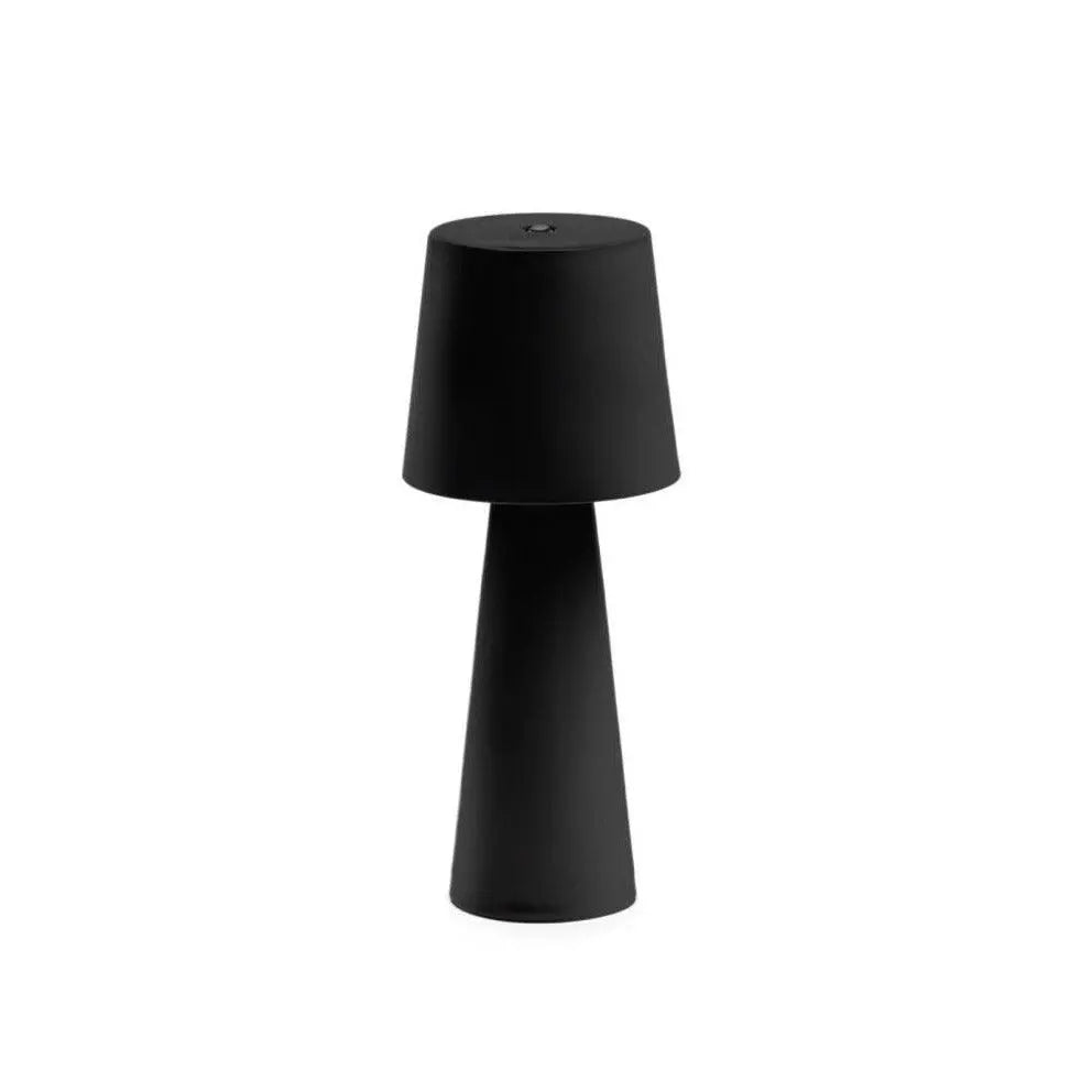 Lampa stołowa zewnętrzna akumulatorowa ARENYS czarny na taras i do ogrodu – styl minimalistyczny