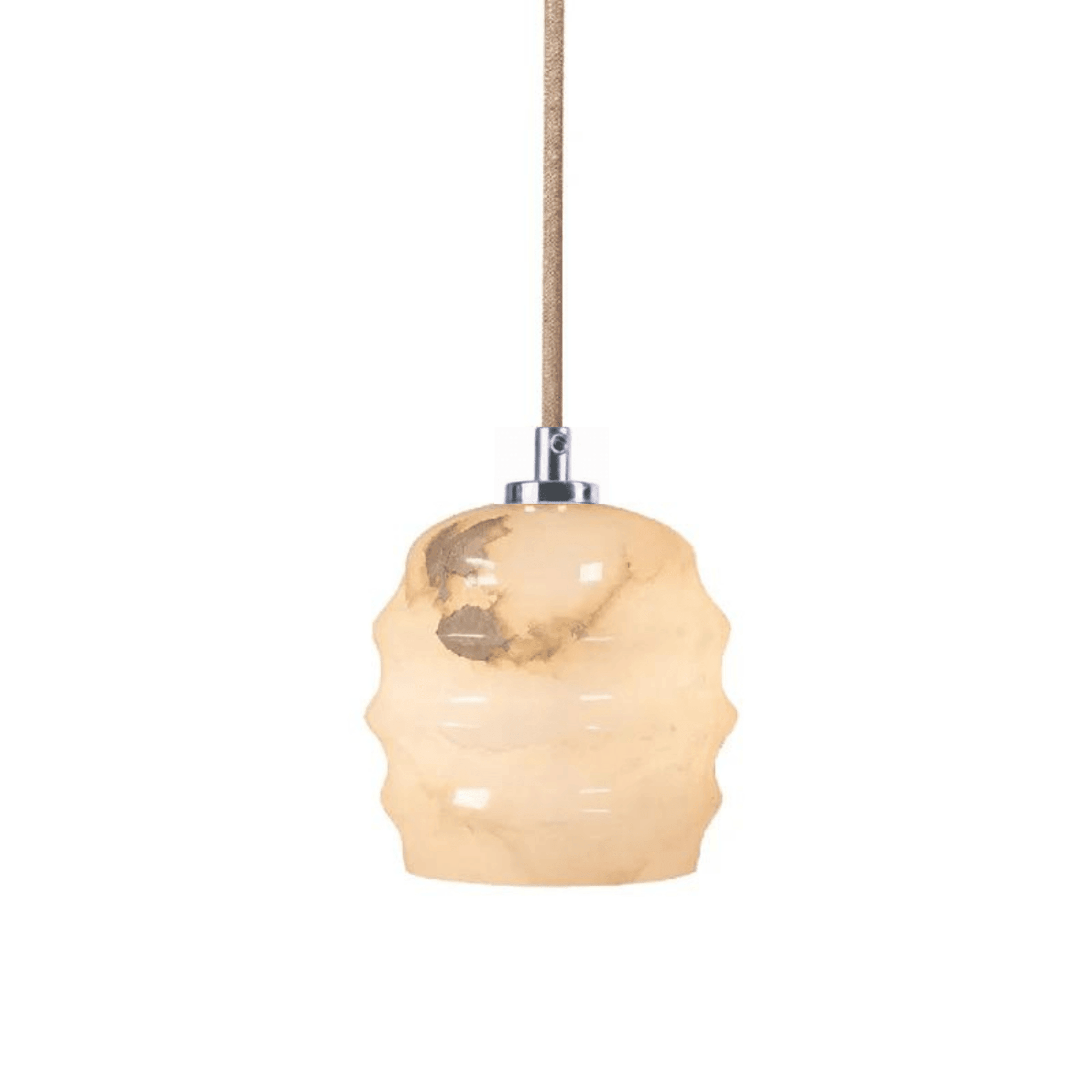 Lampa alabastrowa wisząca KALLIOPE nikiel Embassy Interiors Eye on Design