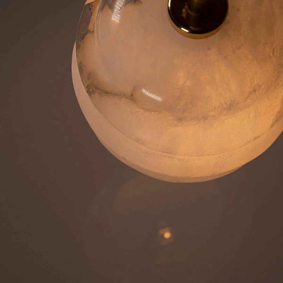 Lampa alabastrowa wisząca KALLIOPE nikiel – marmur