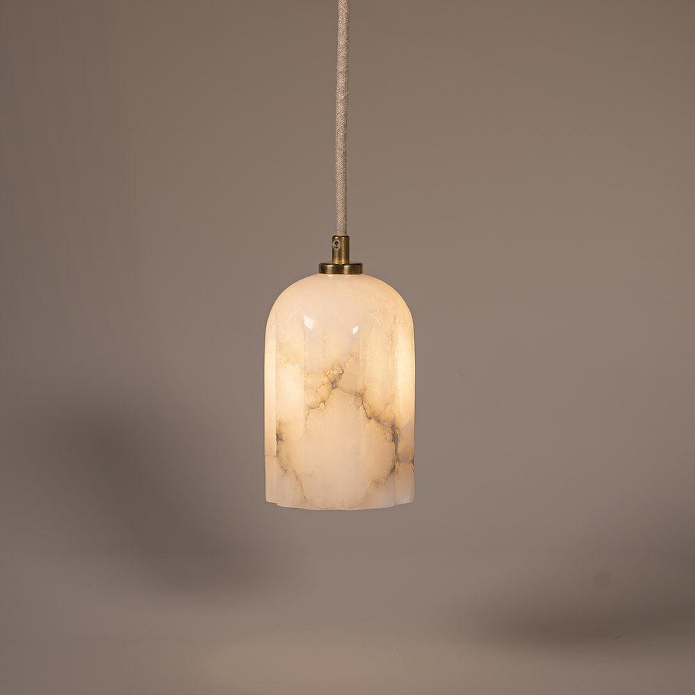 Lampa alabastrowa wisząca URANIA nikiel Embassy Interiors Eye on Design