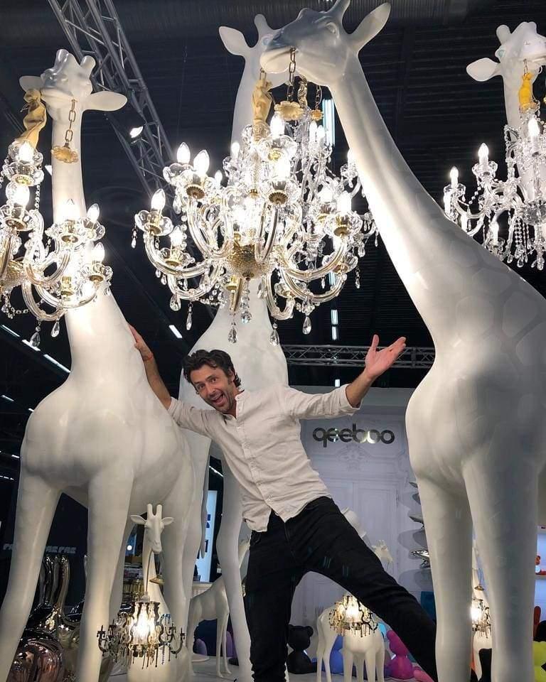 Lampa GIRAFFE IN LOVE XS biała Qeeboo Eye on Design