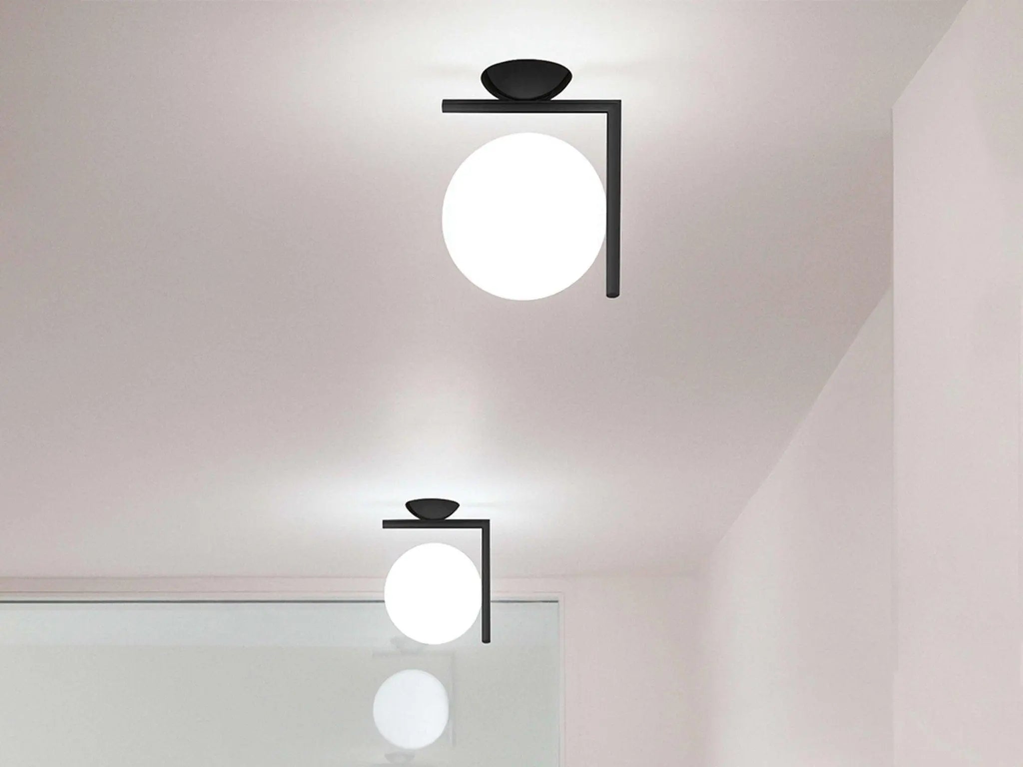 Lampa IC LIGHTS czarny – szkło
