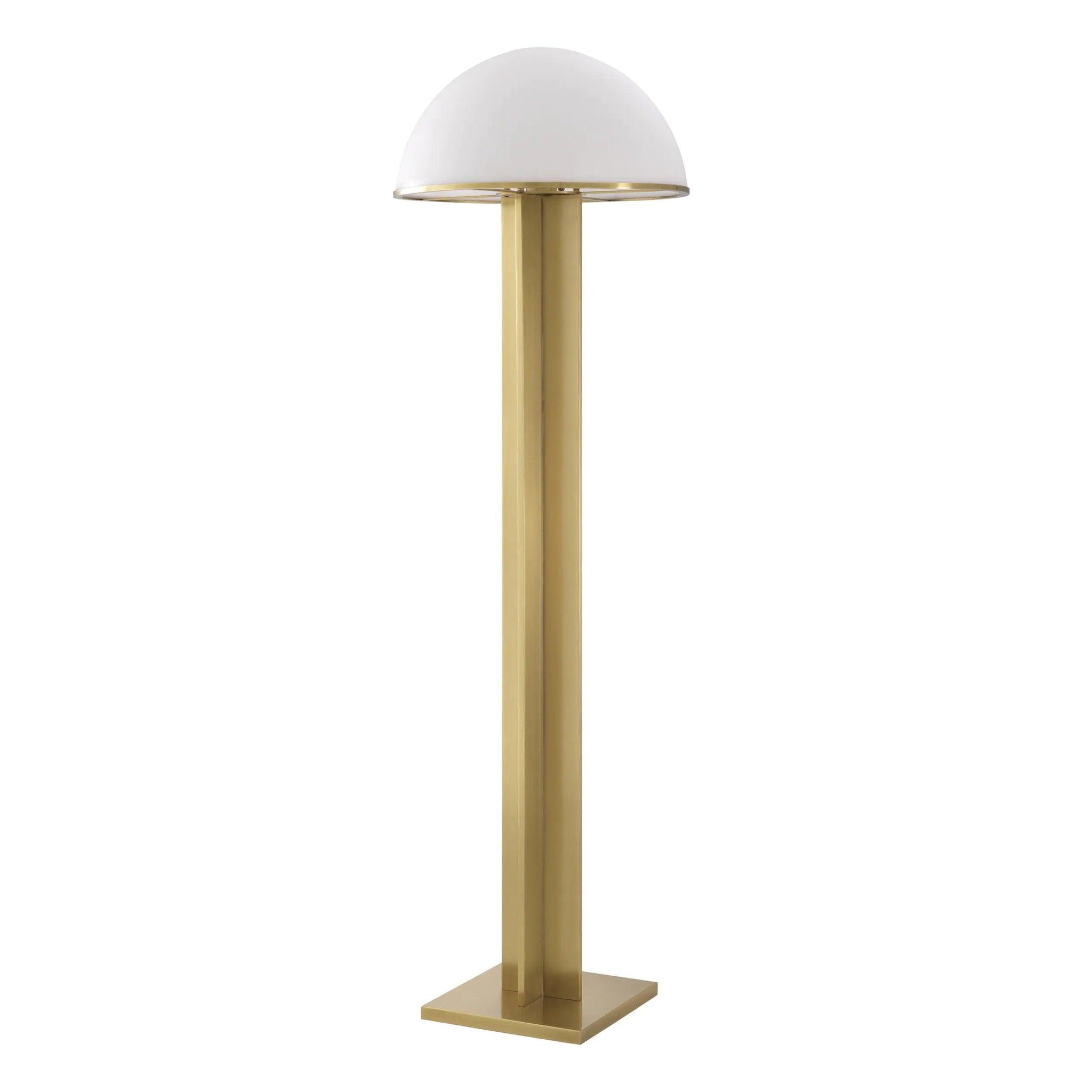 Lampa podłogowa BERKLEY mosiężny z białym kloszem Eichholtz Eye on Design