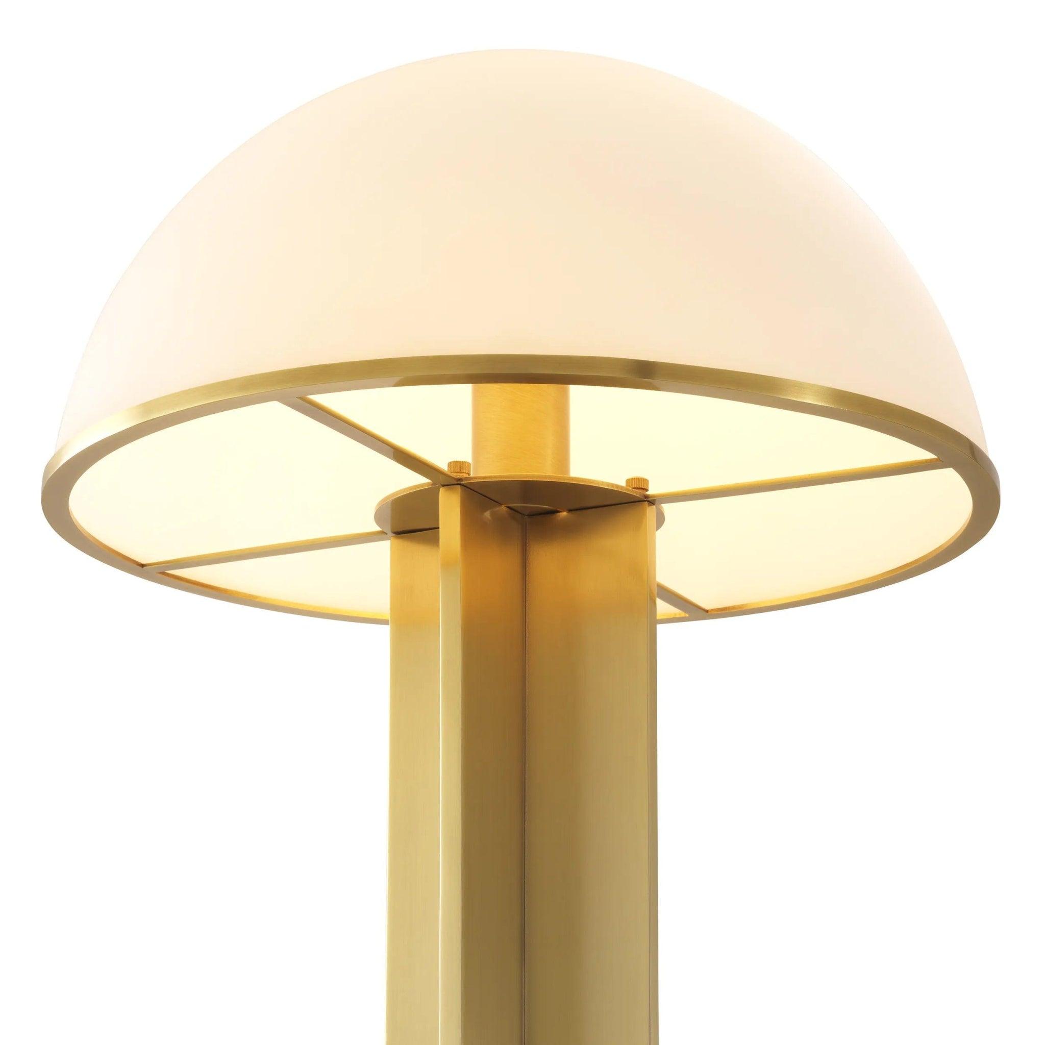 Lampa podłogowa BERKLEY mosiężny z białym kloszem Eichholtz Eye on Design