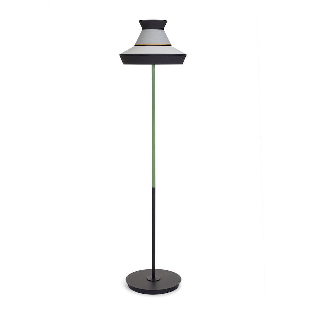 Lampa podłogowa zewnętrzna CALYPSO GUADALOUPE czarno-biały – Contardi