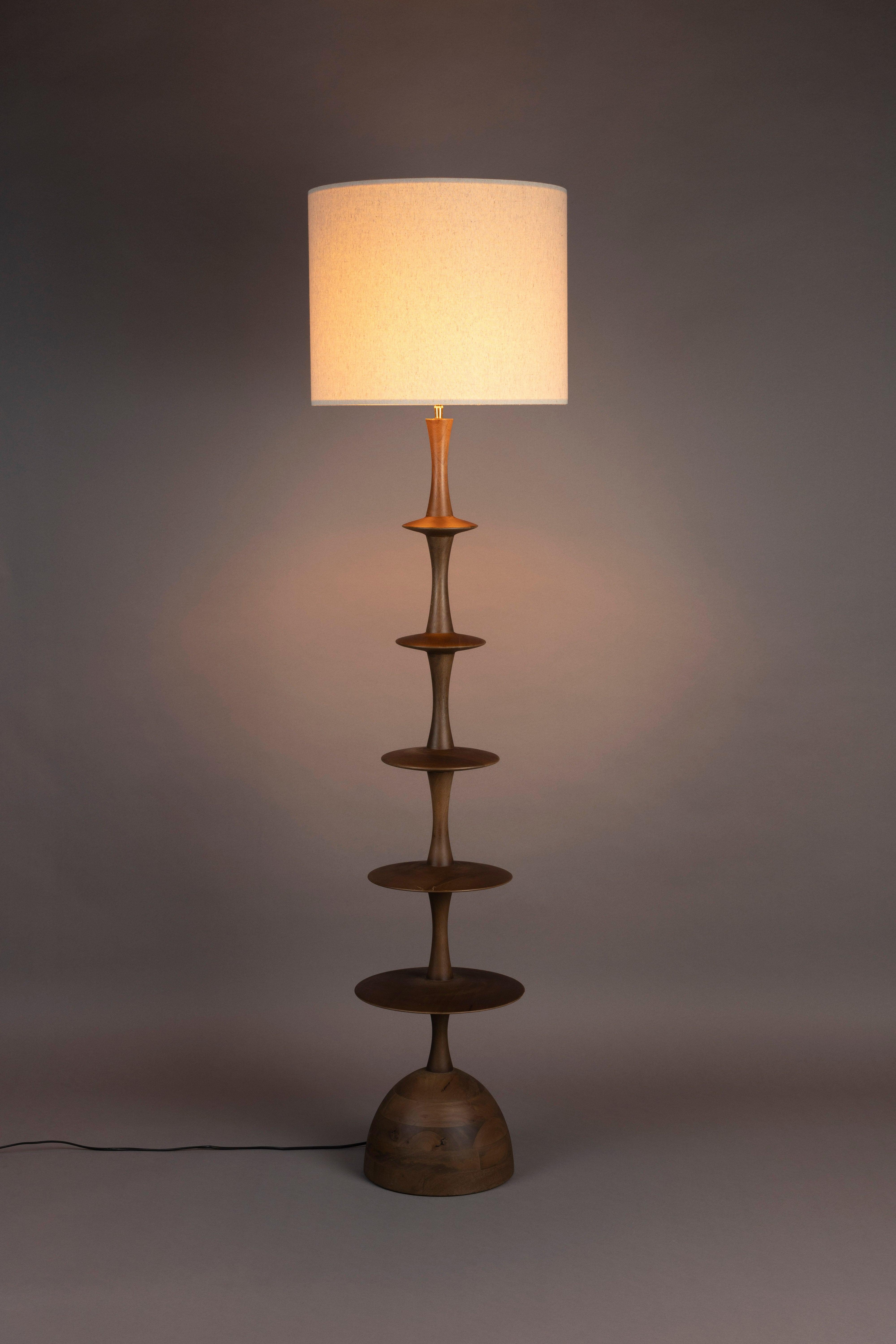 Cath Floor Lamp Walnut Dutchbone Eye on Design