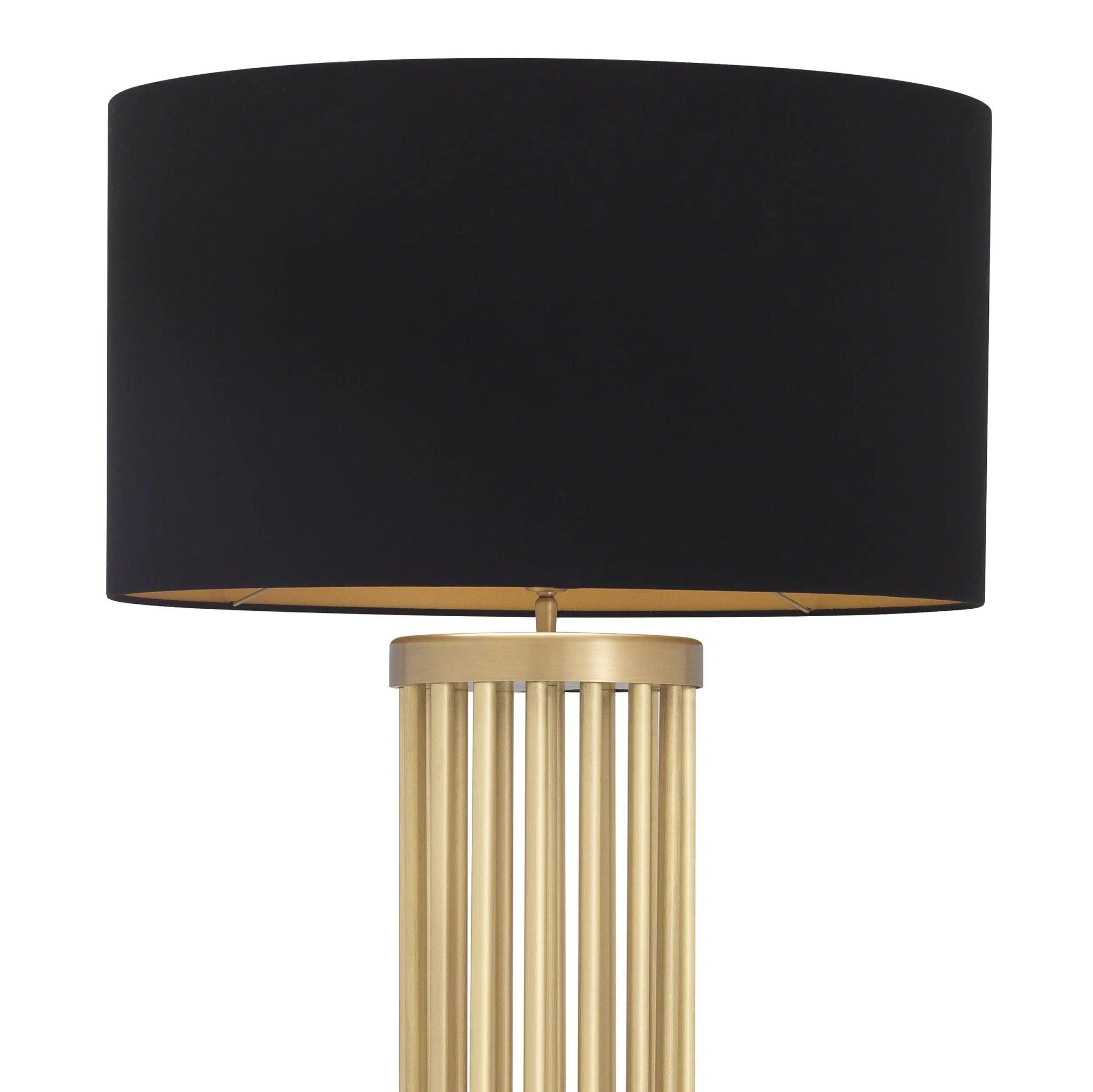 Lampa podłogowa CONDO mosiężny z czarnym kloszem Eichholtz Eye on Design