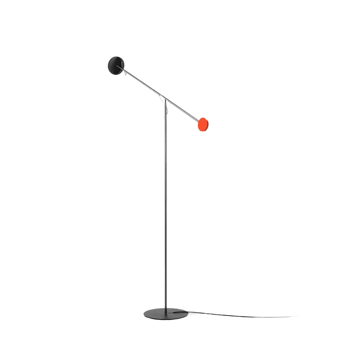 Lampa podłogowa COPERNICA grafitowy z czerwonym wykończeniem Marset Eye on Design