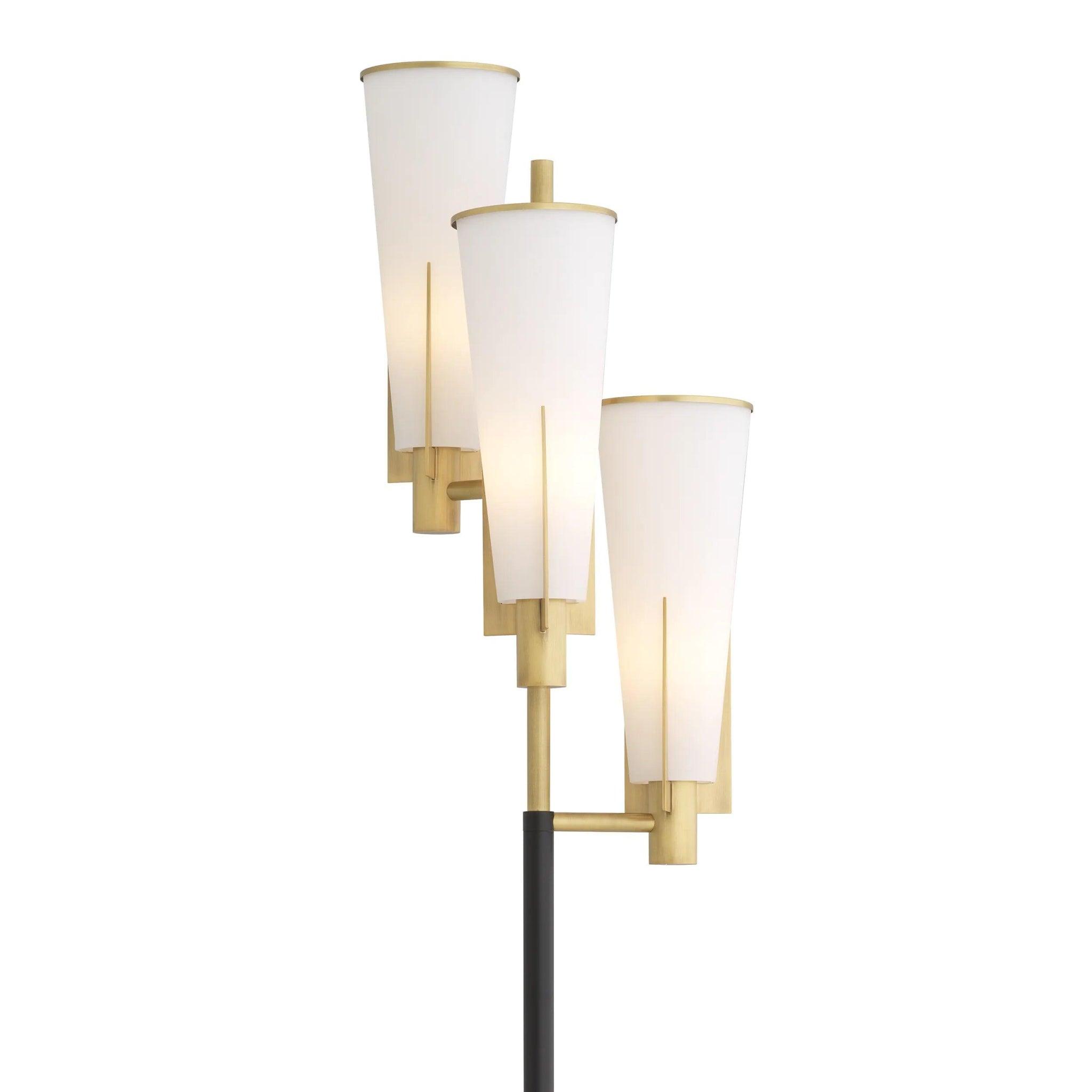 Lampa podłogowa DINO czarny z mosiężnym wykończeniem Eichholtz Eye on Design
