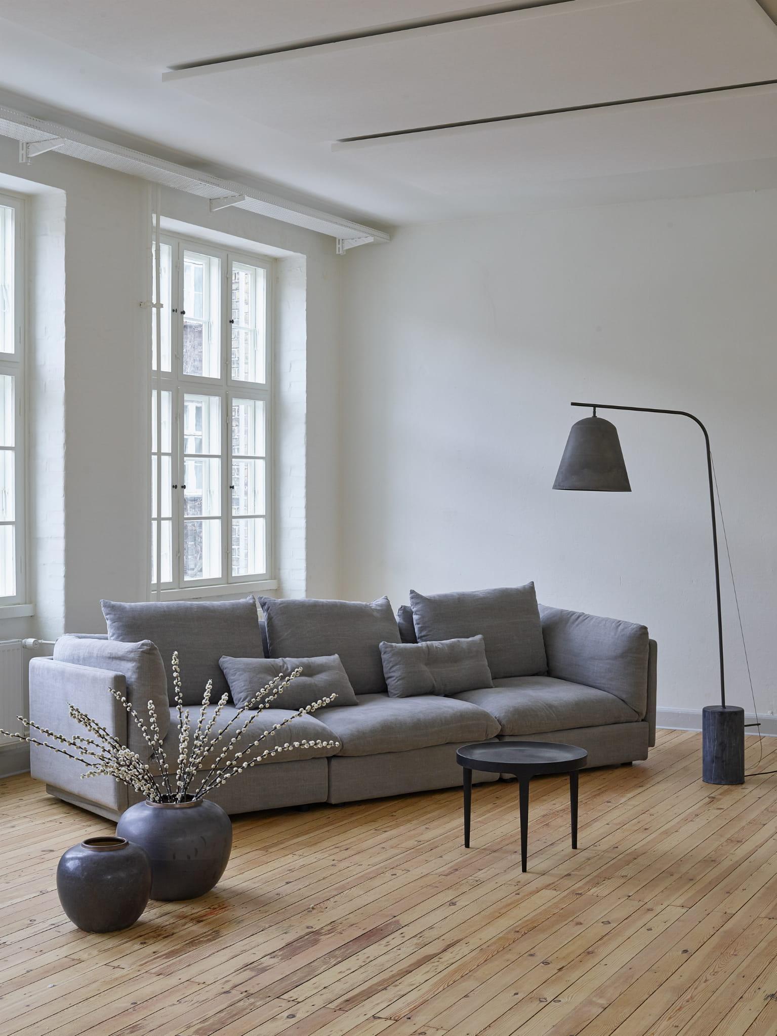 Lampa podłogowa LINE TWO szary marmur – NORR11