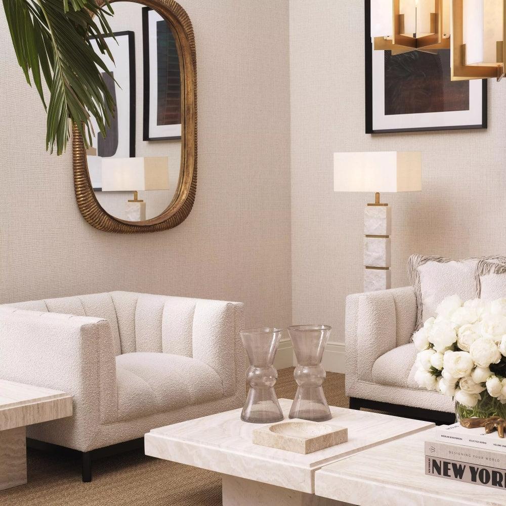 Lampa podłogowa NEWTON trawertyn Eichholtz Eye on Design