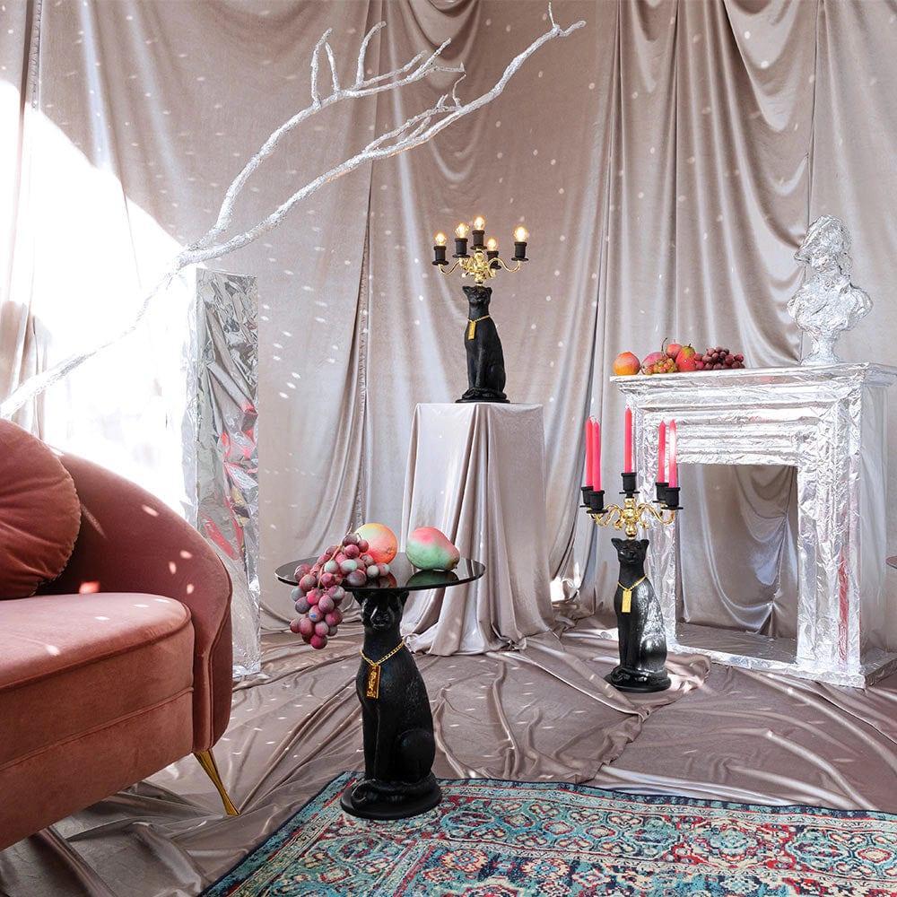 Lampa podłogowa PROUDLY CROWNED PANTHER czarny Bold Monkey Eye on Design