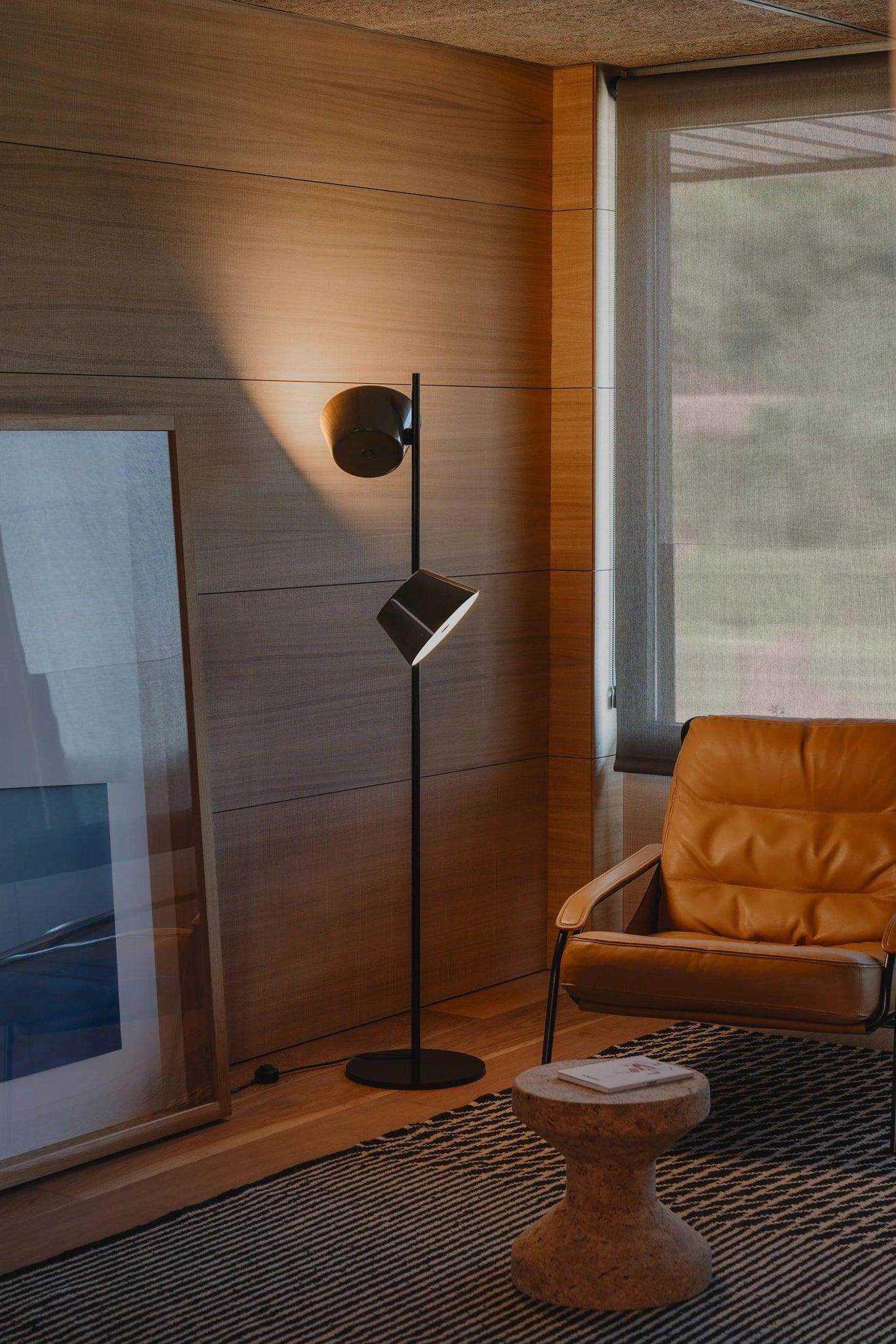 Lampa podłogowa TAM TAM brązowo-szary Marset Eye on Design