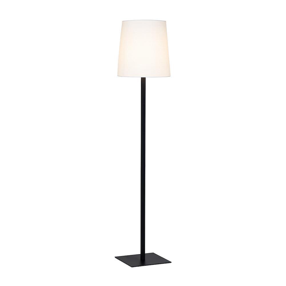 Lampa podłogowa TONDA czarny z białym kloszem Contardi biała bawełna bez opcji ściemniania Eye on Design