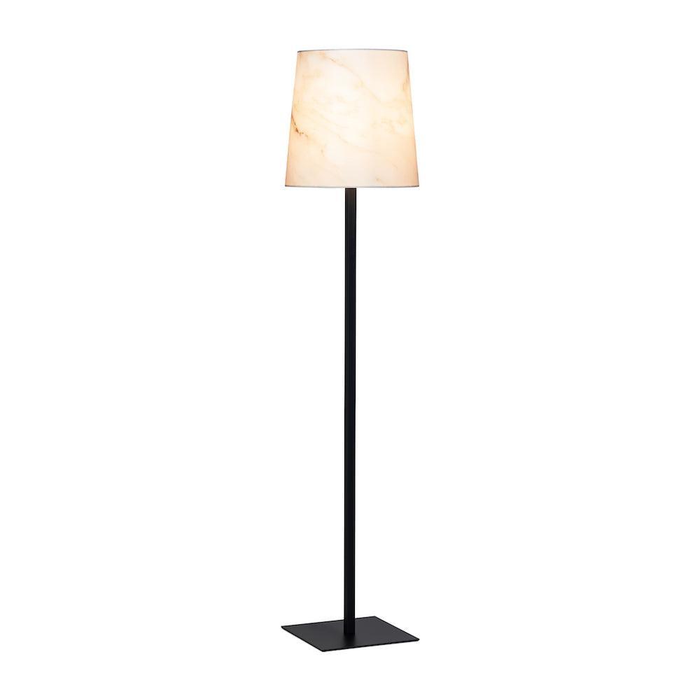 Lampa podłogowa TONDA czarny z białym kloszem Contardi z efektem marmuru bez opcji ściemniania Eye on Design
