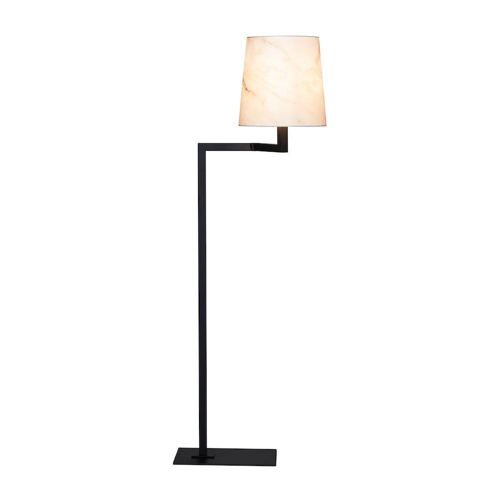 Lampa podłogowa TONDA LISEUSE czarny z białym kloszem Contardi z efektem marmuru bez opcji ściemniania Eye on Design